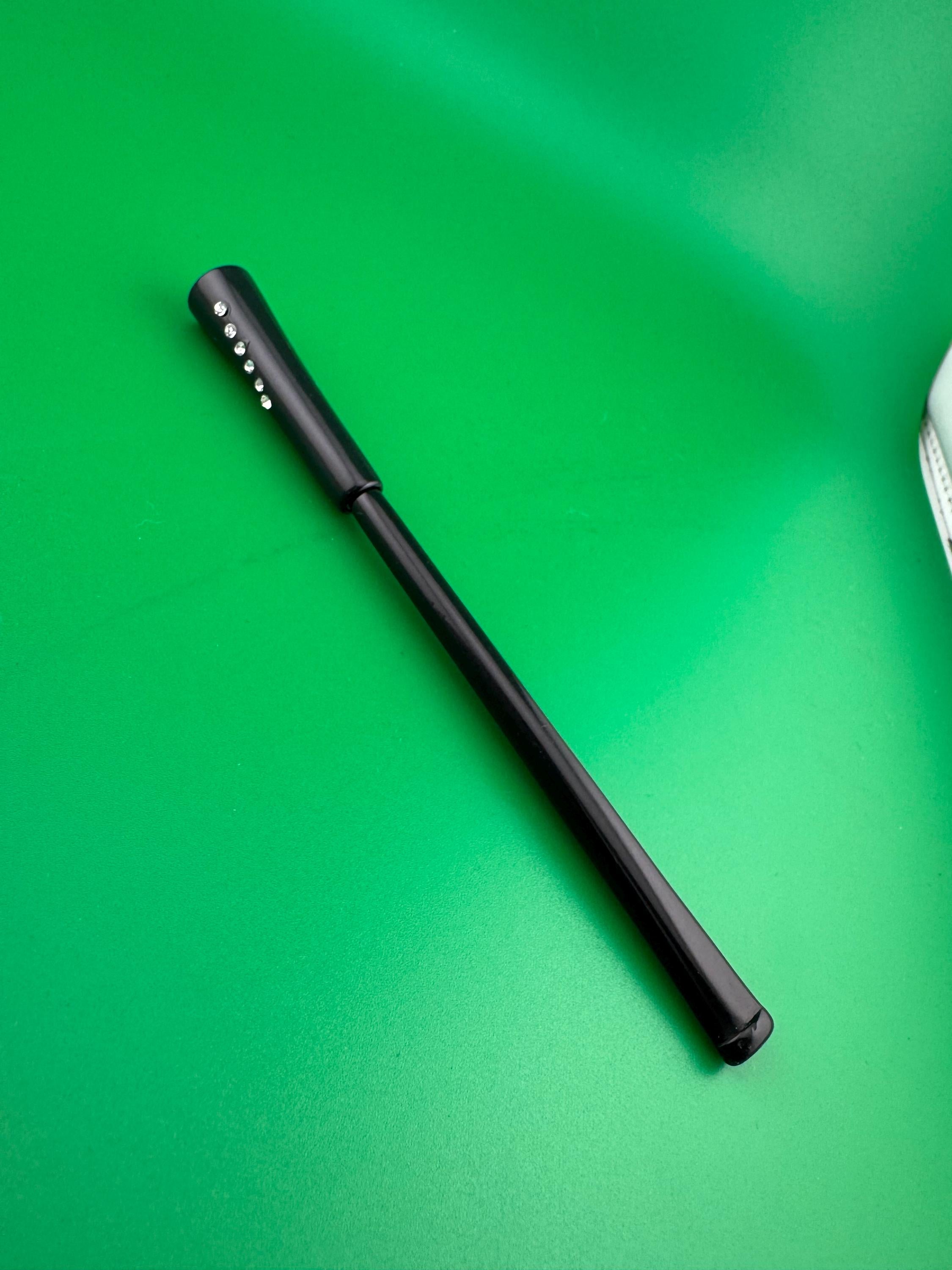 Vintage early plastic black diamanté crystal rhinestone ladies long Cigarette Holder