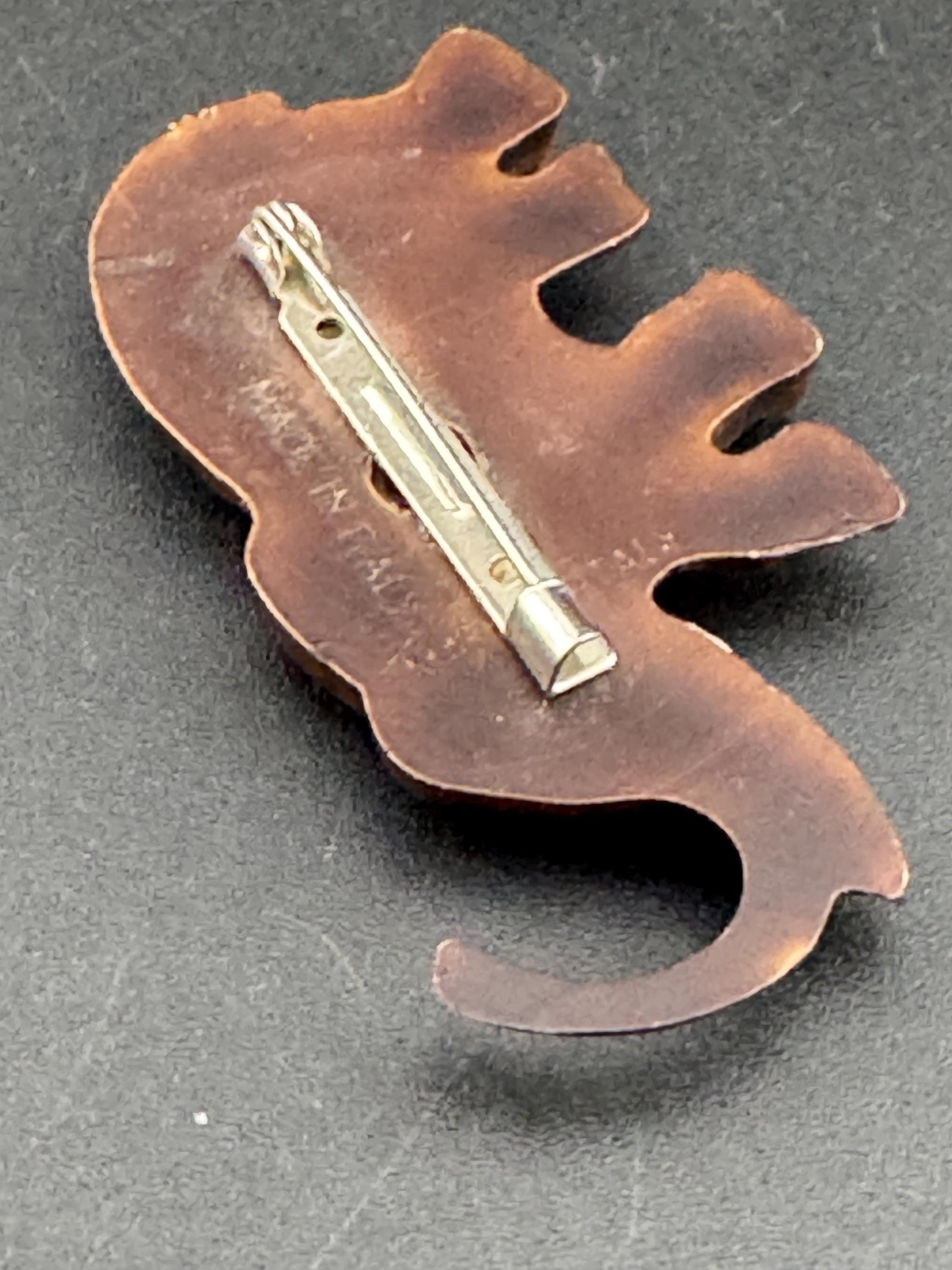 Vintage Italian Early Plastic brown Elephant brooch mid century