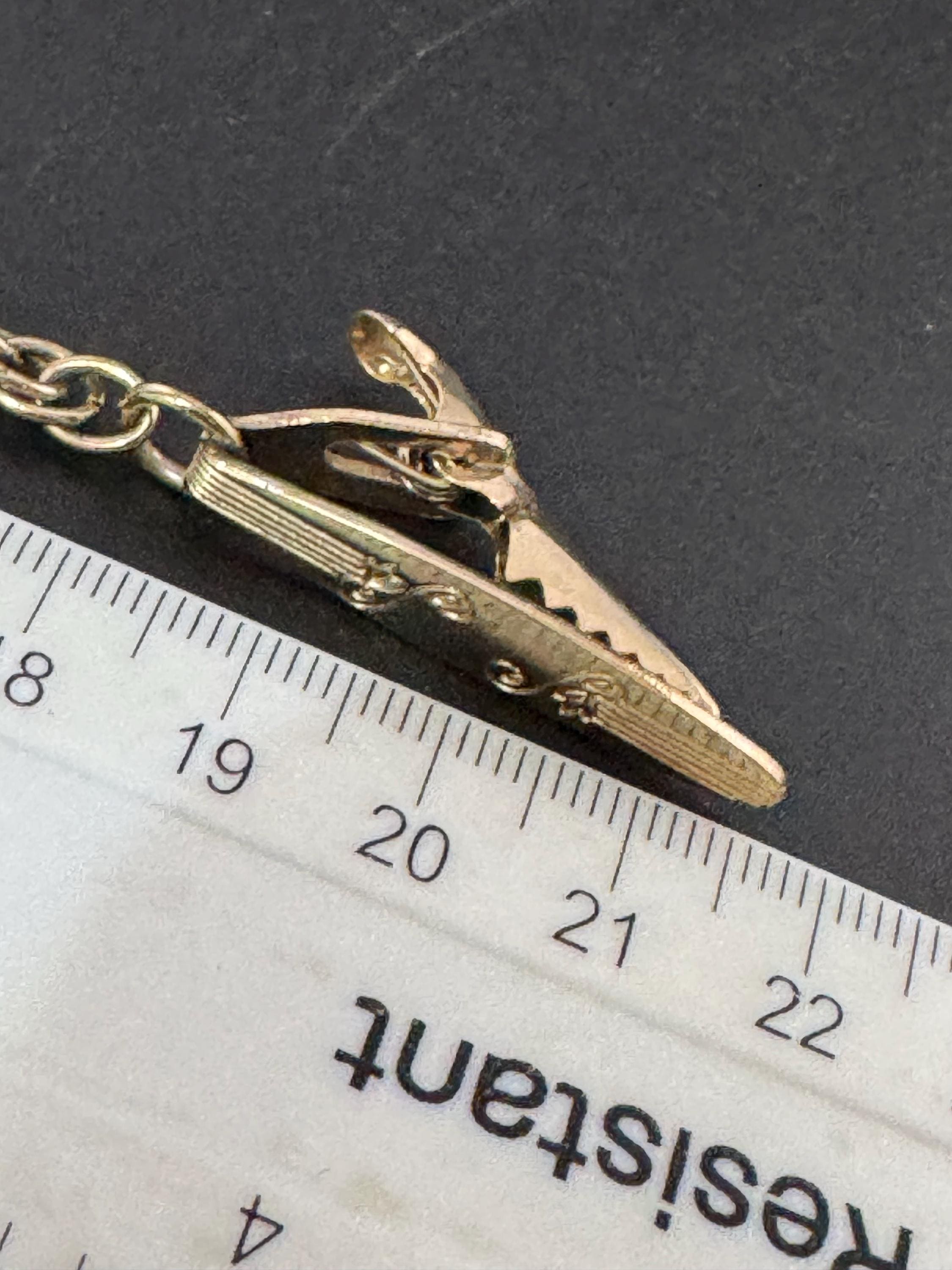 vintage double gold tone oval panel metal sweater guards jumper clips