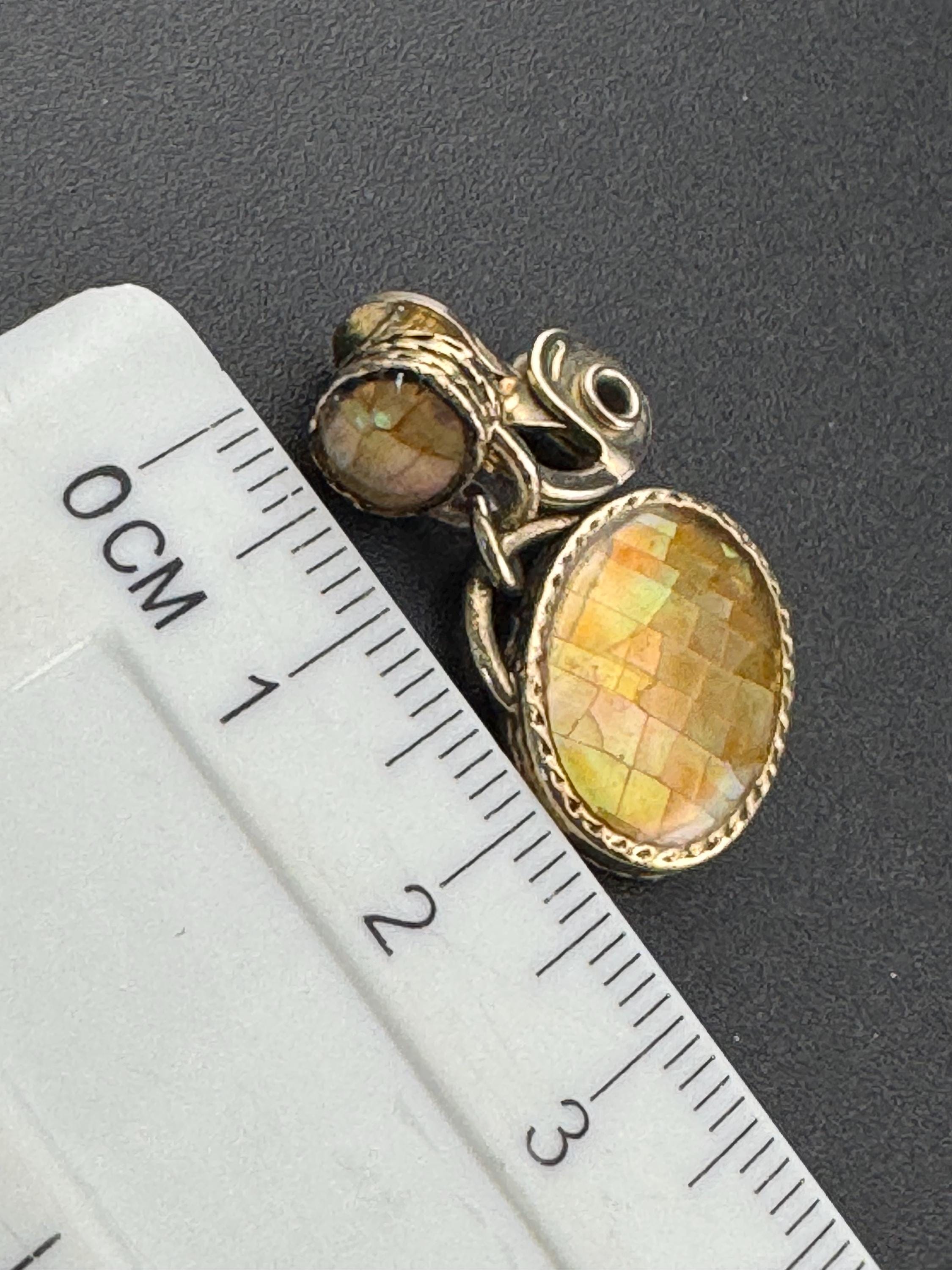 Vintage signed Monet 22ct triple gold plated shell cabochon dangly drop clip on earrings