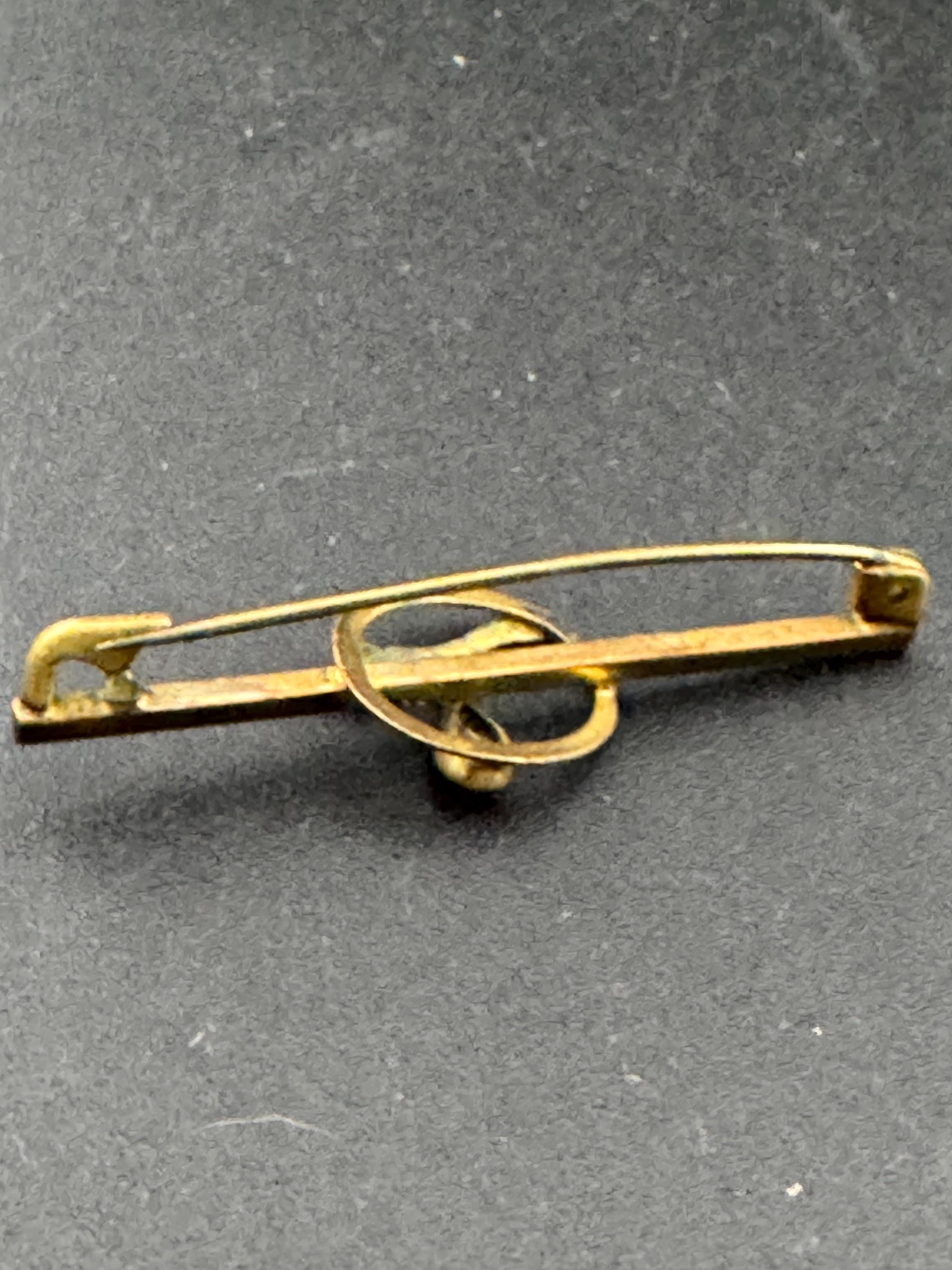 Antique Vintage amethyst teardrop Bar Brooch 1920s Victorian Edwardian 4.5cm, Rolled gold or Pinchbeck