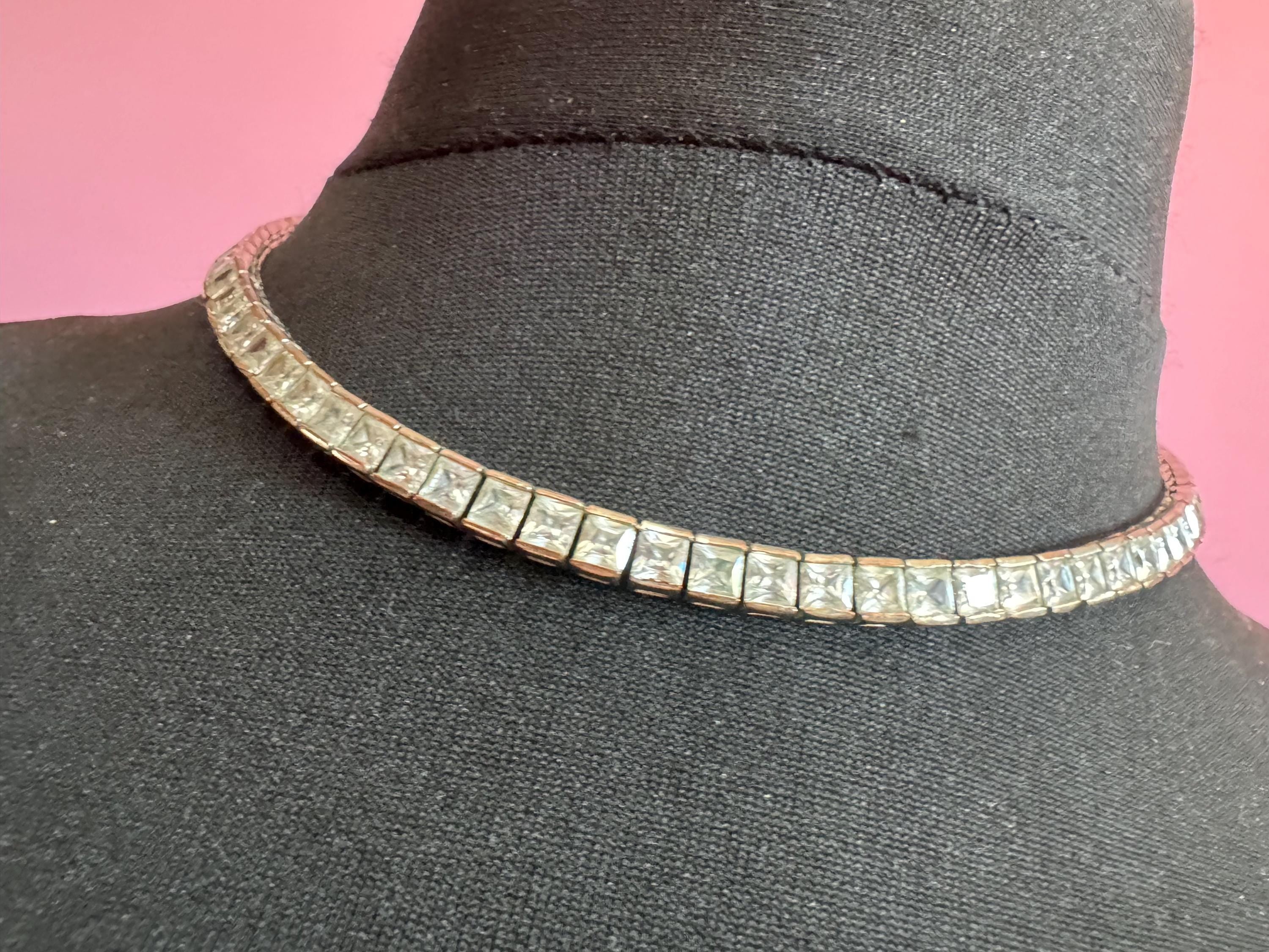 Signed Butler & Wilson Vintage Diamanté Rhinestone Necklace