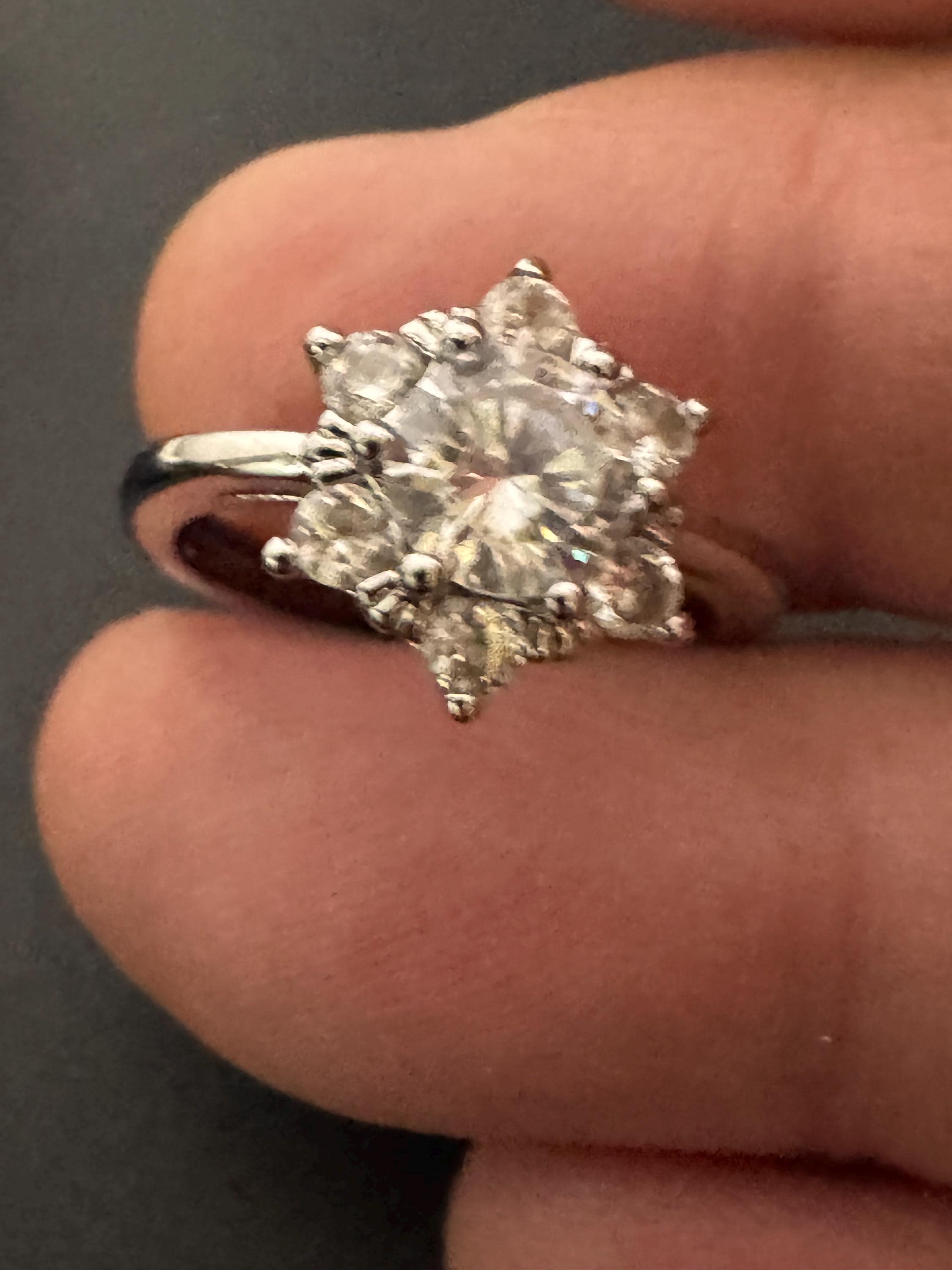 Adjustable Sterling Silver Gemstone Ring - Size L M N