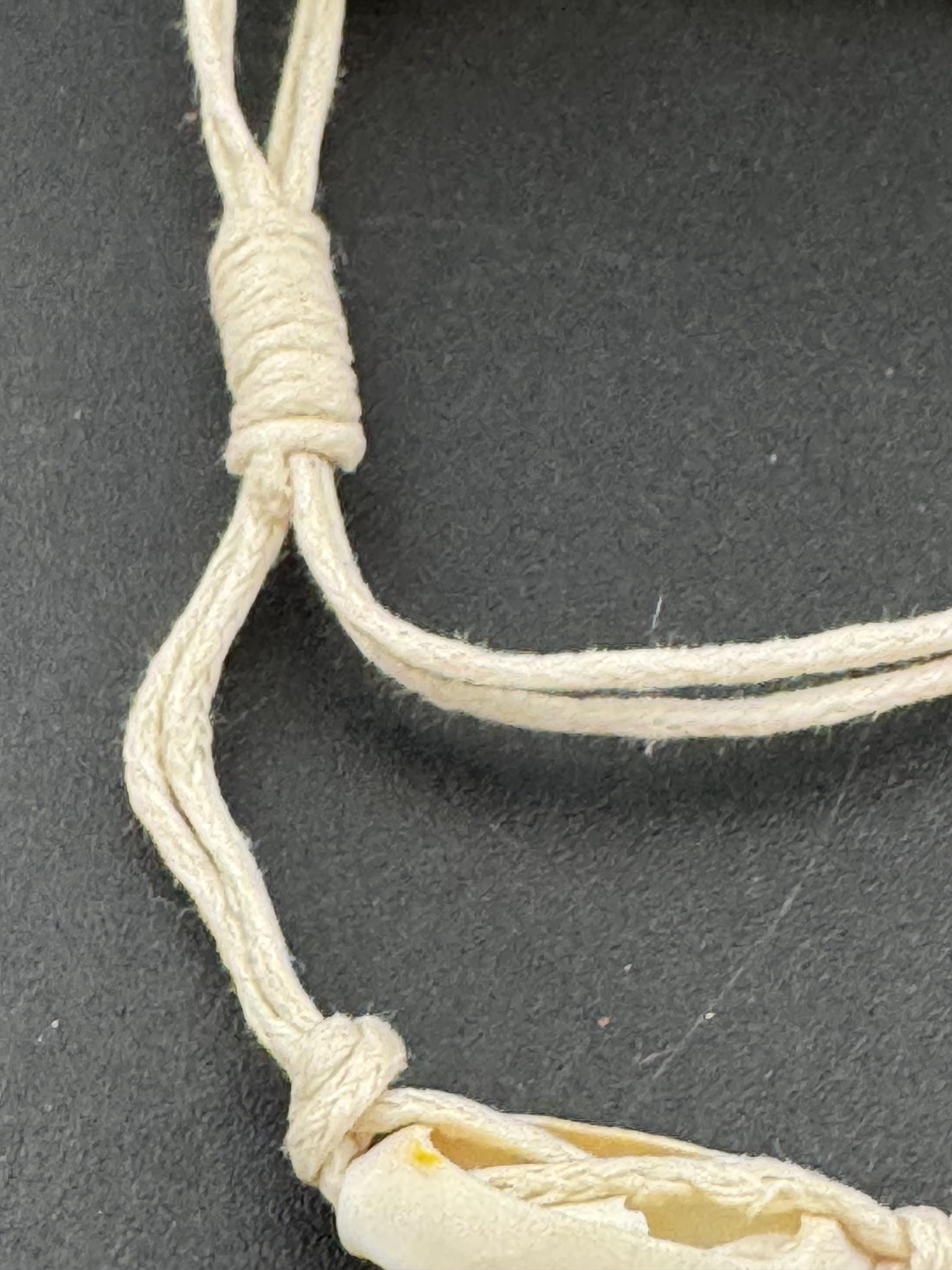Retro adjustable cowrie shell ankle or wrist bracelet, natural seashells  nautical jewellery