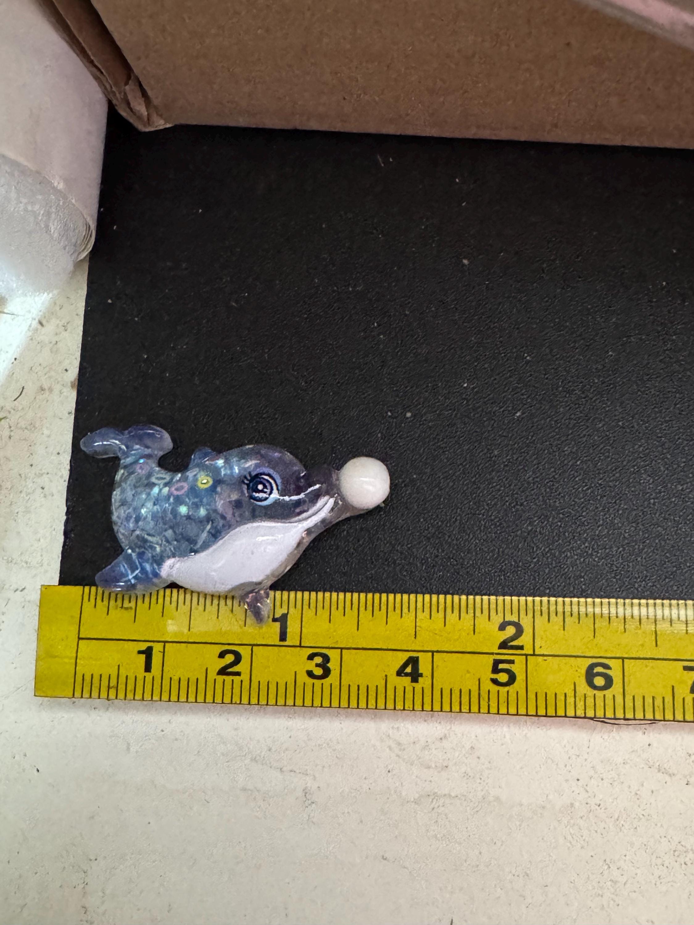 Glitter Resin Dolphin, Crab, or Jellyfish Cake Toppers - 2pc Set