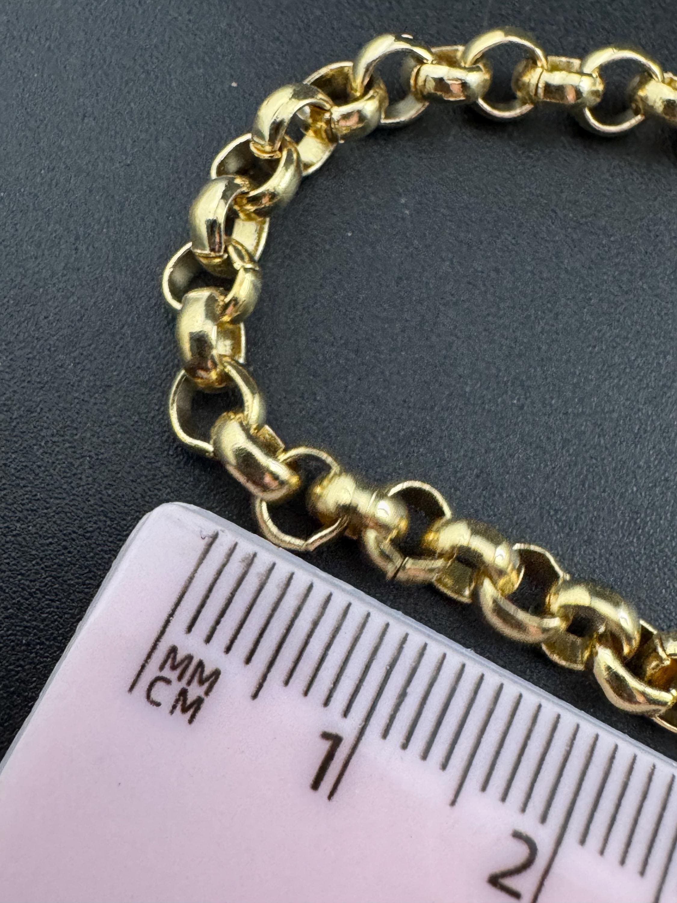 Vintage 80s Gold Plated Belcher Chain Necklace: 120cm Long