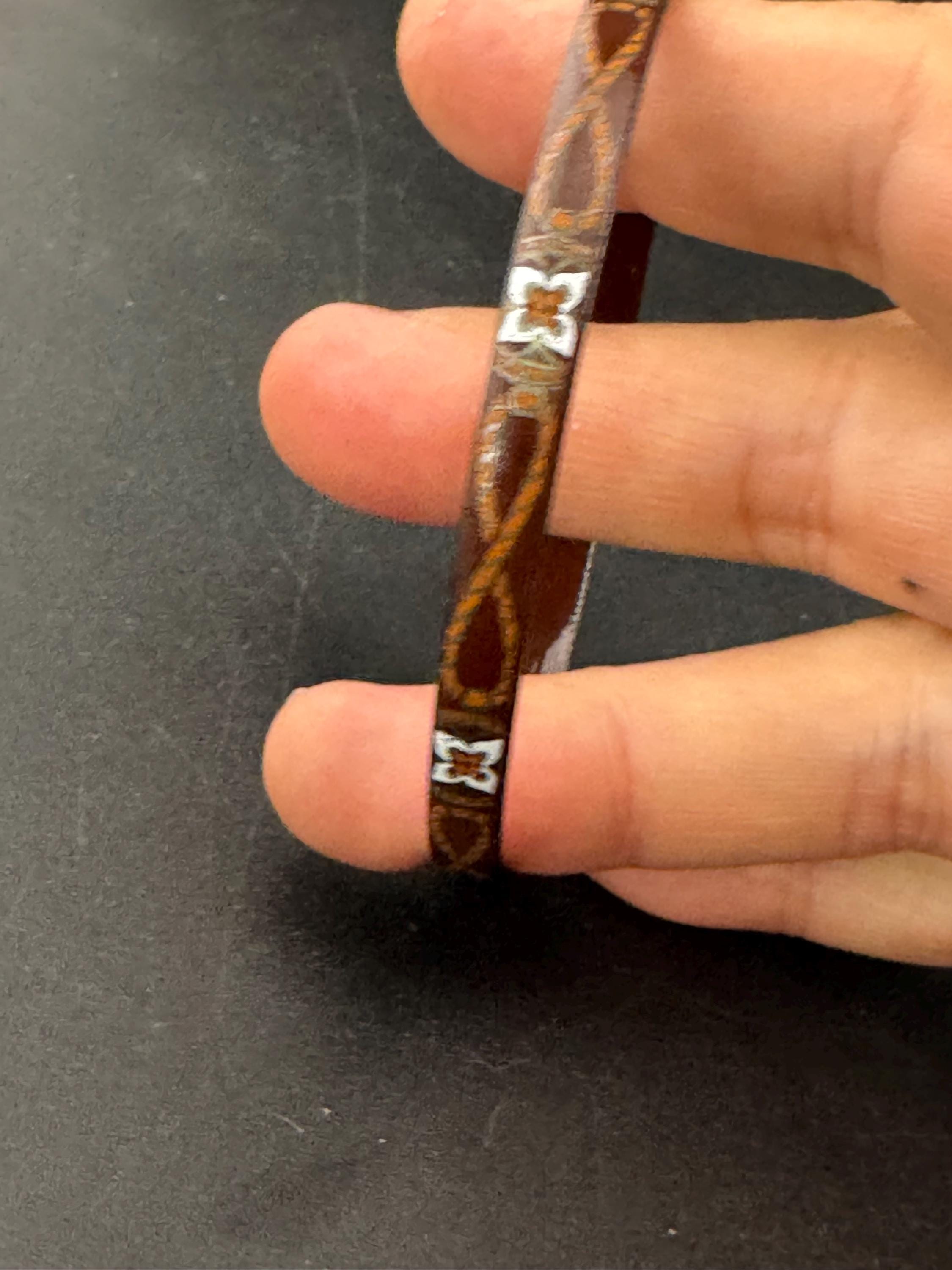 Vintage Michaela Frey Enamel Bangle: Austrian Floral Design