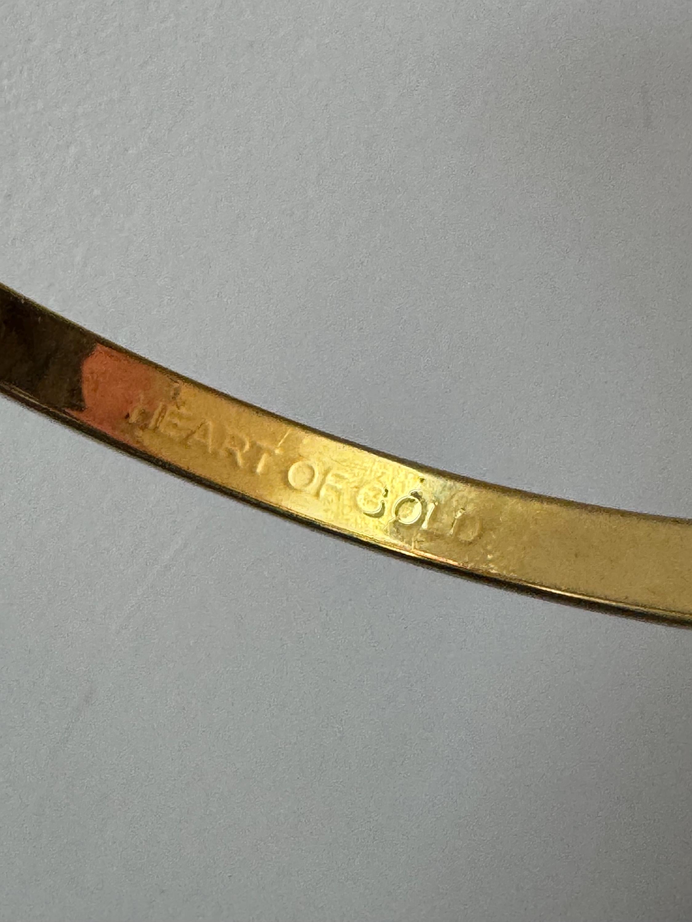 Kate Spade Heart of Gold Bangle Bracelet: Signed Gold Tone, 6mm