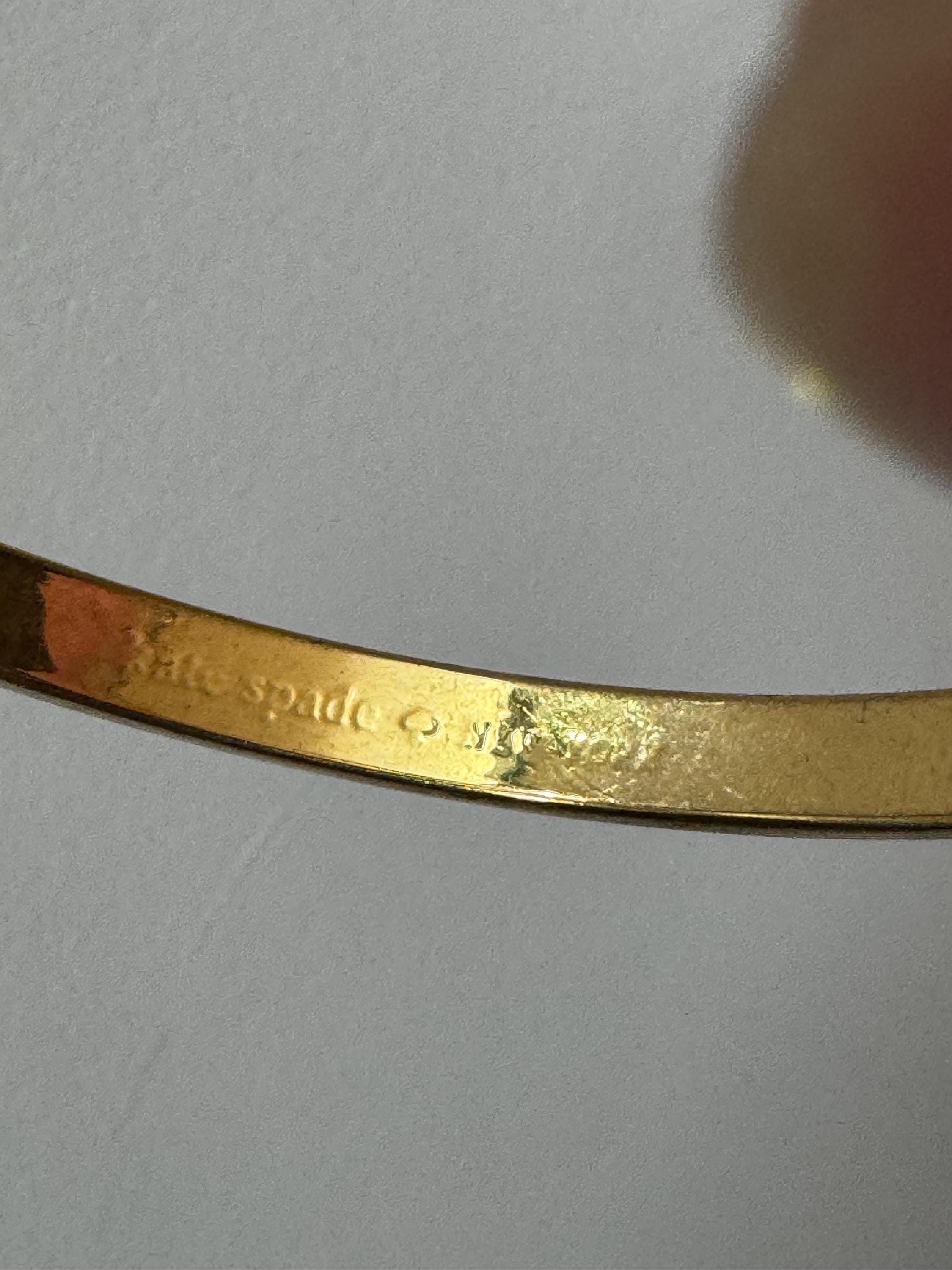 Kate Spade Heart of Gold Bangle Bracelet: Signed Gold Tone, 6mm