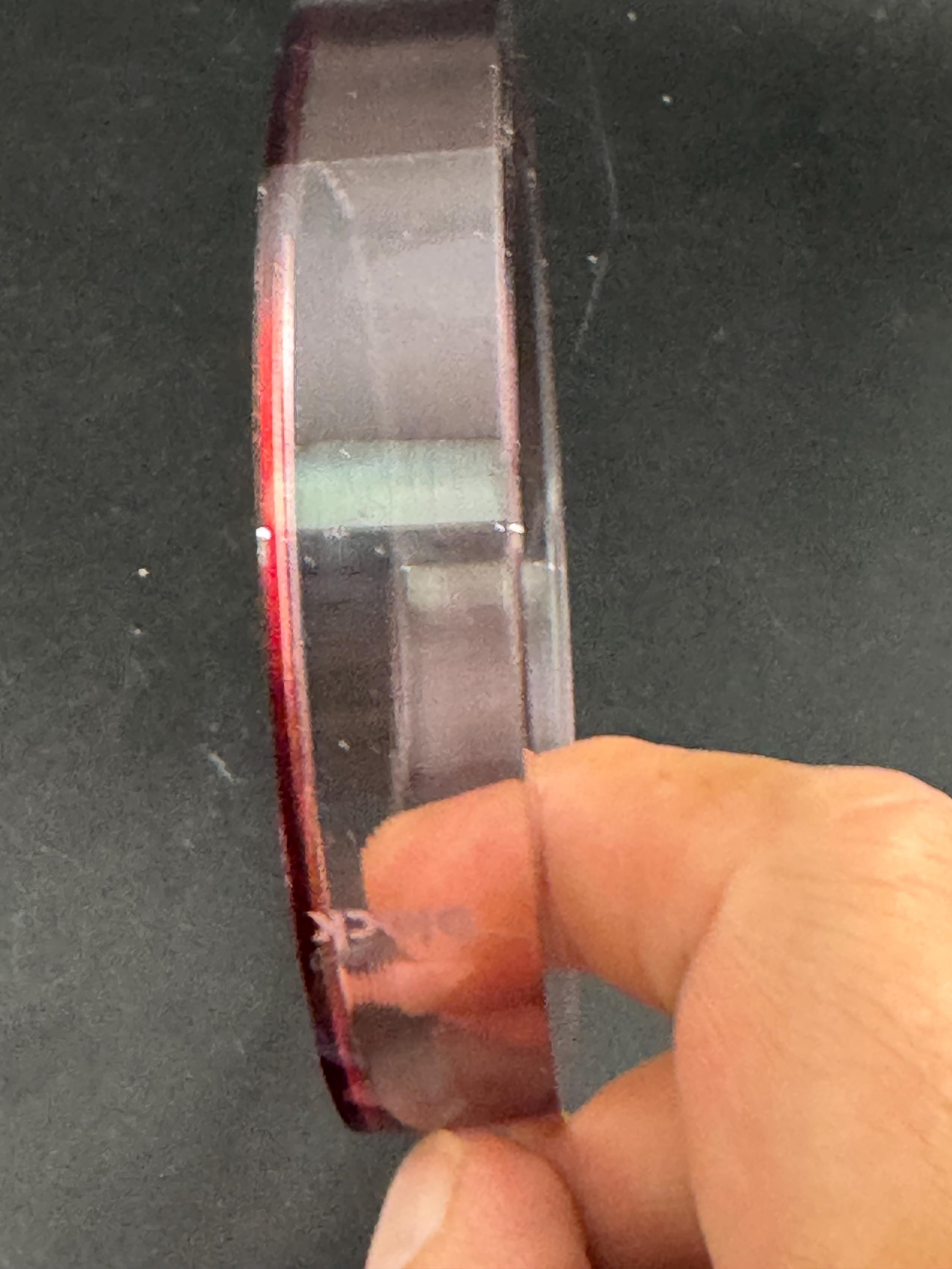 Cornish designer signed BLOCK studio 16mm wide pink acrylic bangle