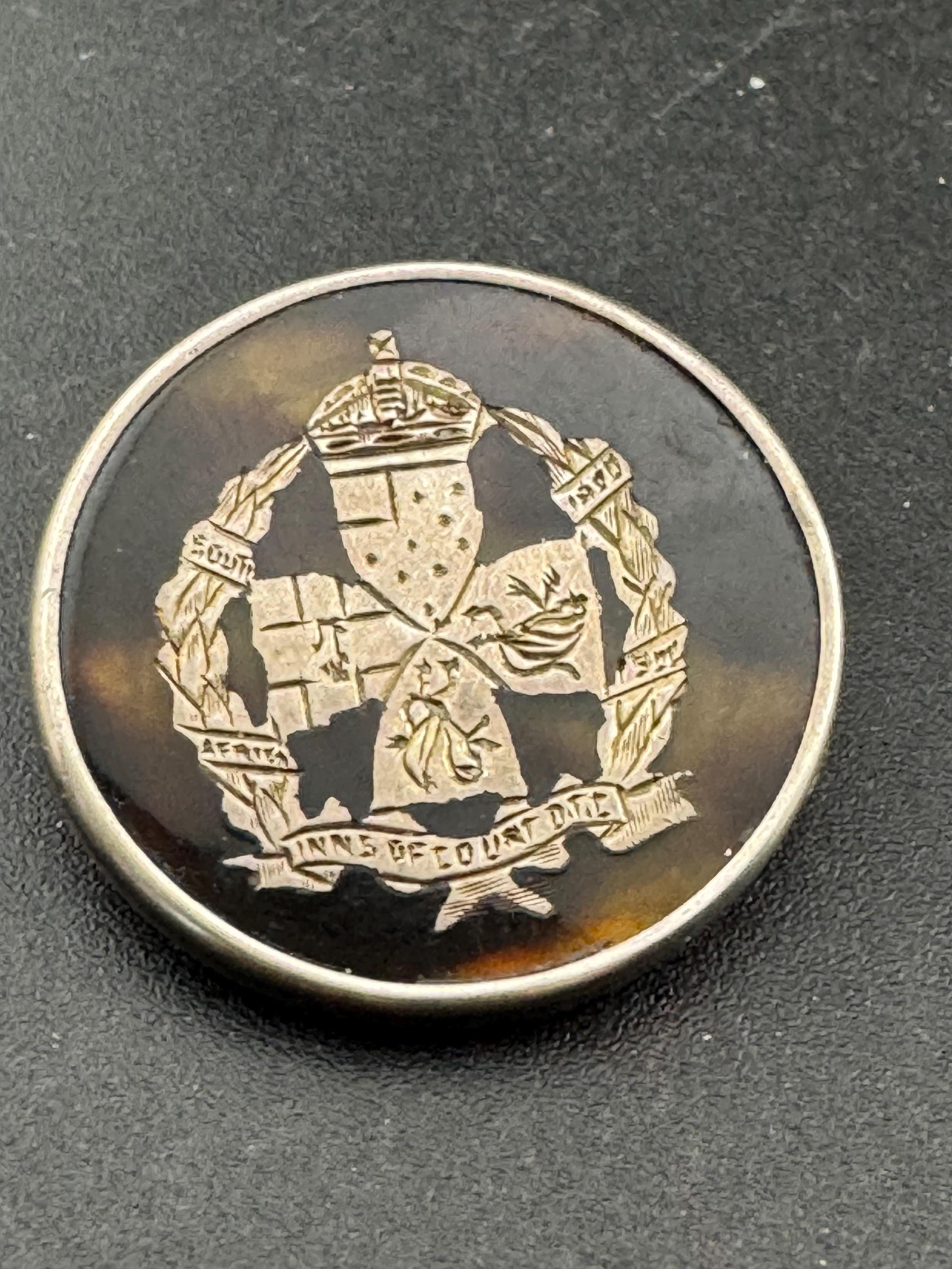 Antique 1912 Edwardian  925 sterling silver tortoisesgrll brooch 3.9grams 2.75cm full hallmarks