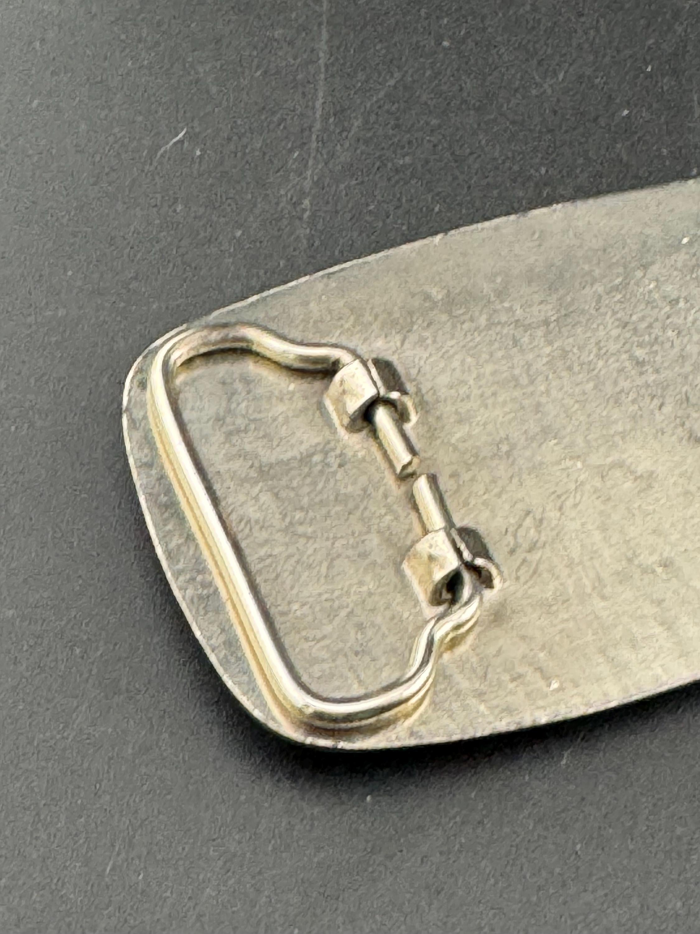 vintage men’s designer D&G dolce and gabanna silver tone steel belt buckle