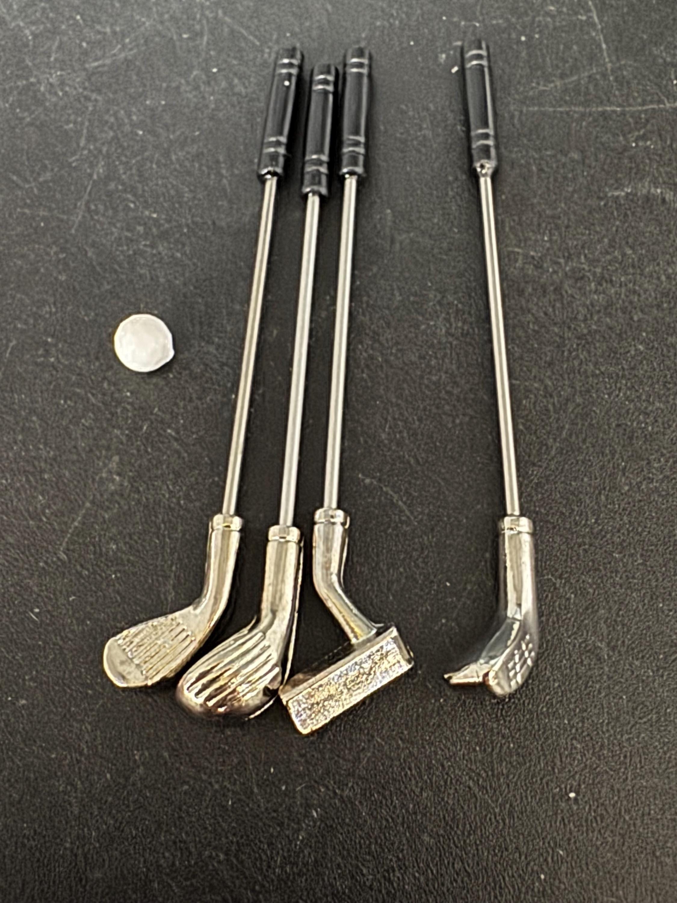 Miniature Golf Club Set: Dollhouse Cake Topper Decoration