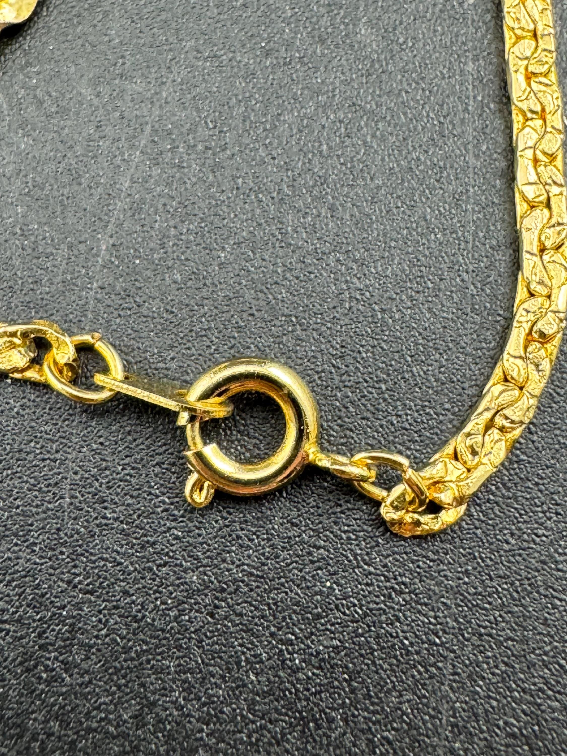 Andreas Daub Rolled Gold Modernist Pendant: Aquamarine Gemstone, 42cm Chain