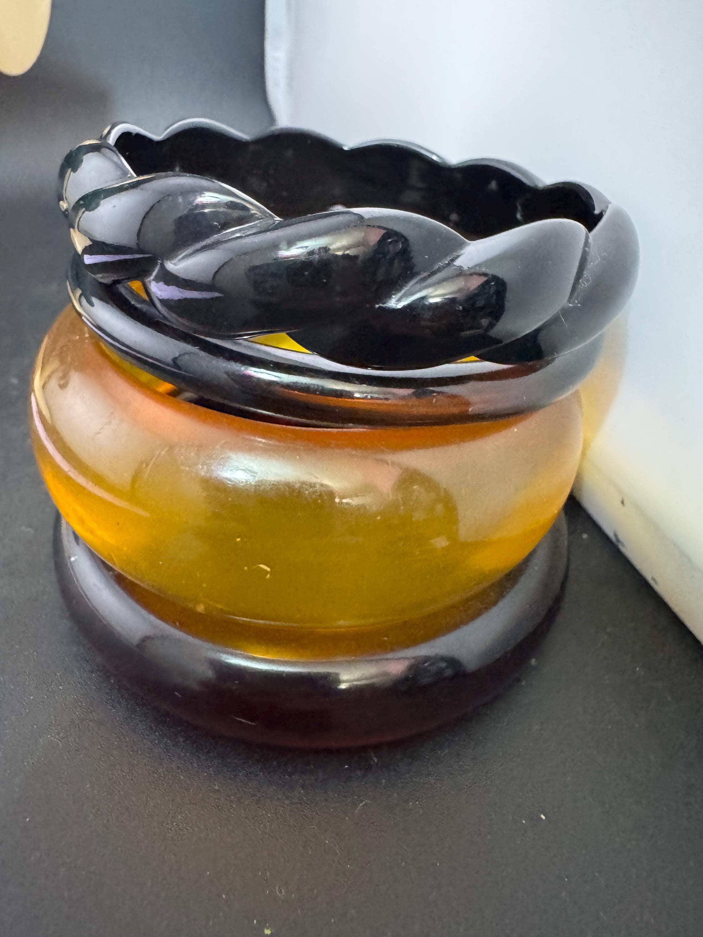 A curated stack of Faux tortoiseshell brown back Perspex plastic wide cuff bangle bracelets ideal stacking layering Vintage
