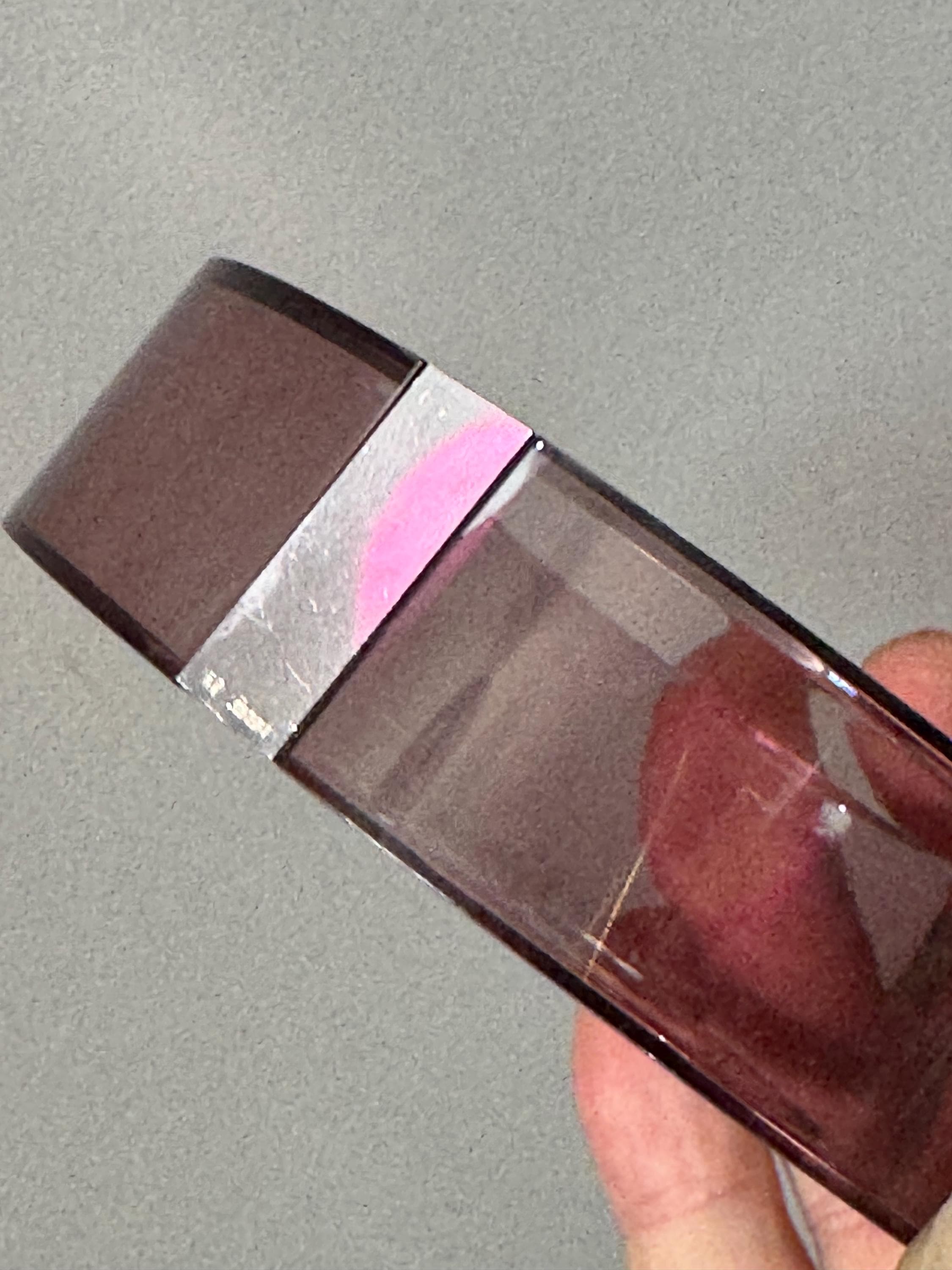 Pink Acrylic Bangle: Sterling Silver Band, Hallmarks - BLOCK Studio