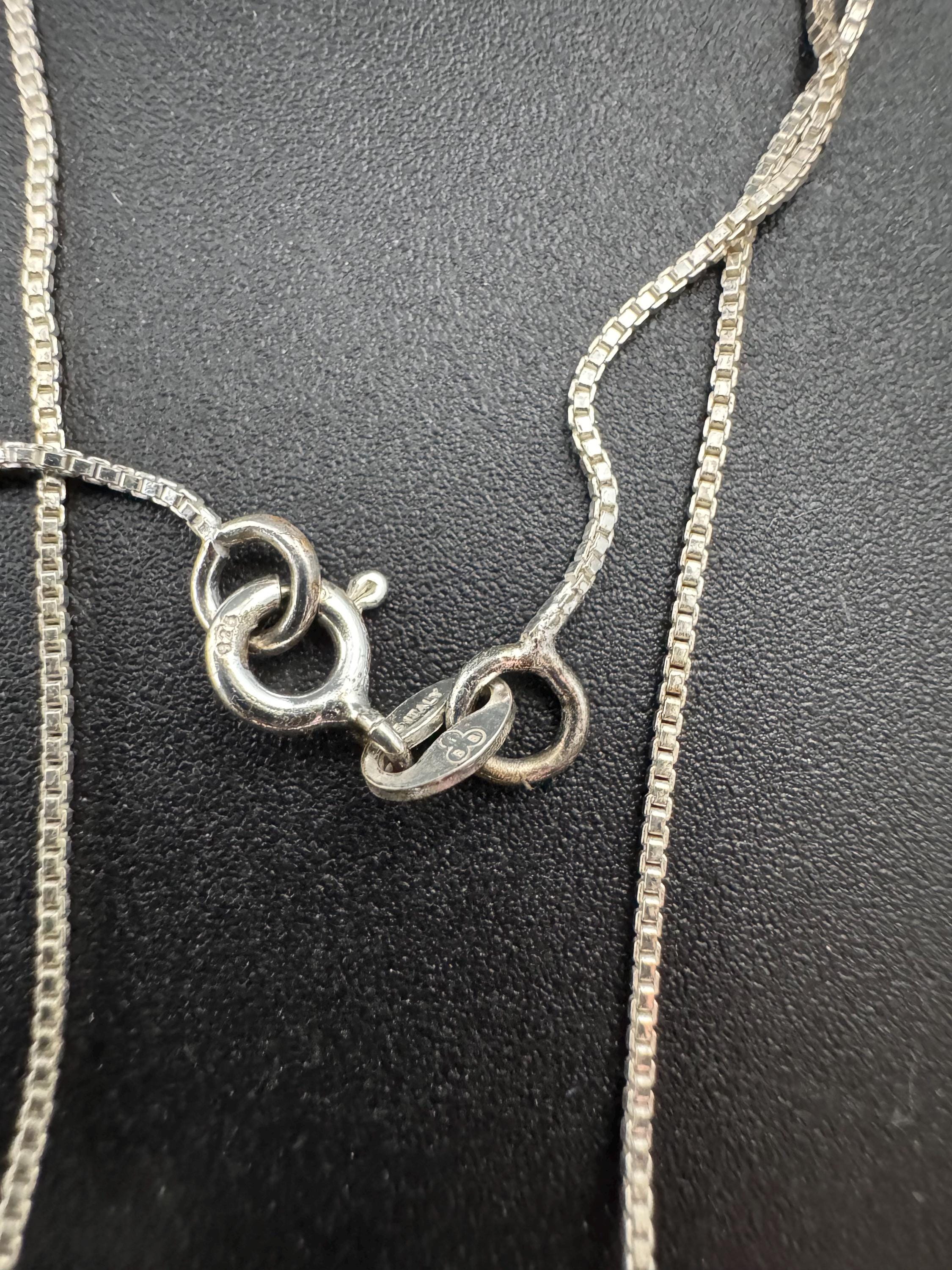 Plain simple 925 Sterling silver ball bead chain necklace 5.2 gm 46cm
