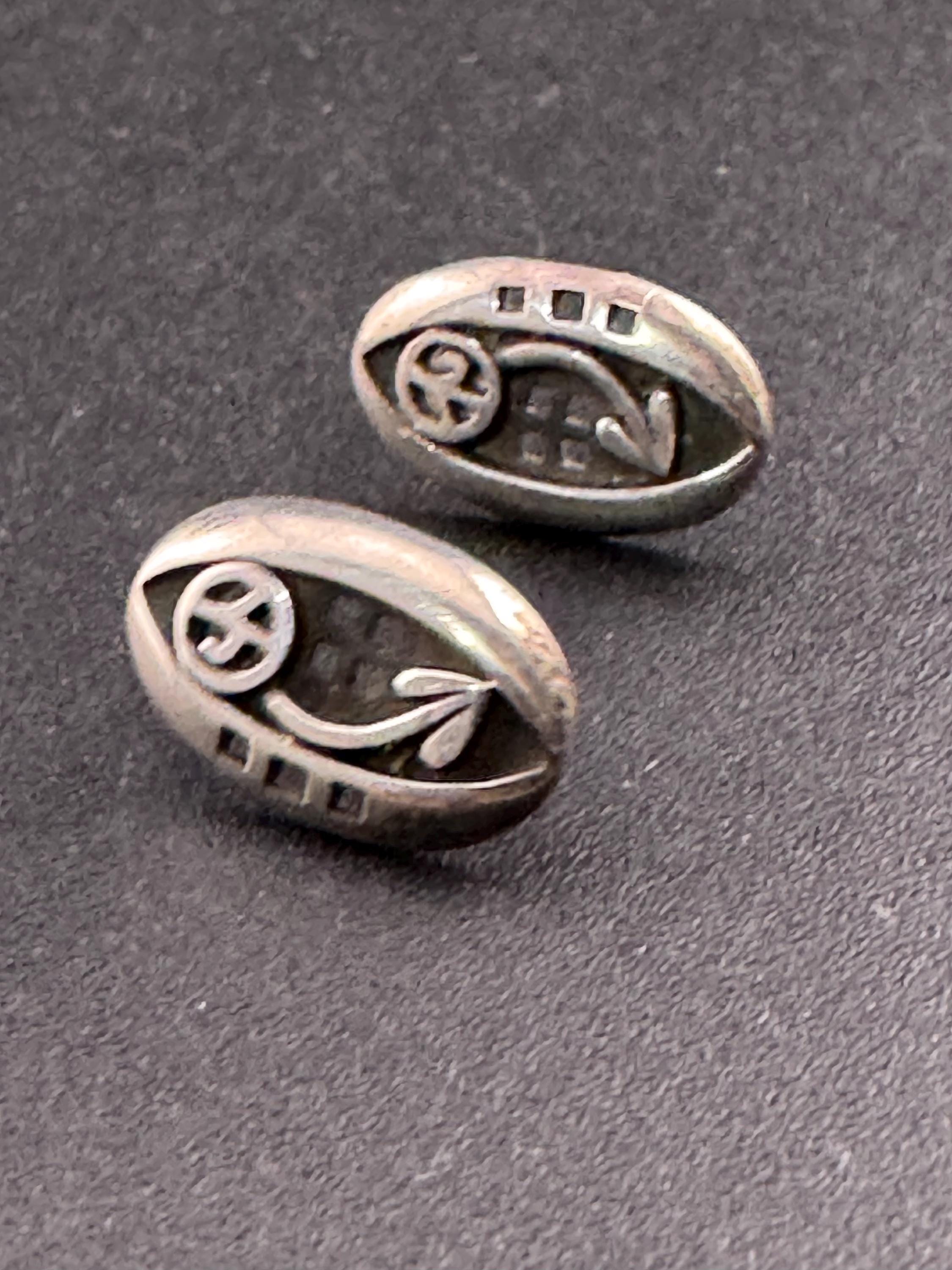 Retro Art nouveau 925 silver rennue nackuntosh style stud earrings