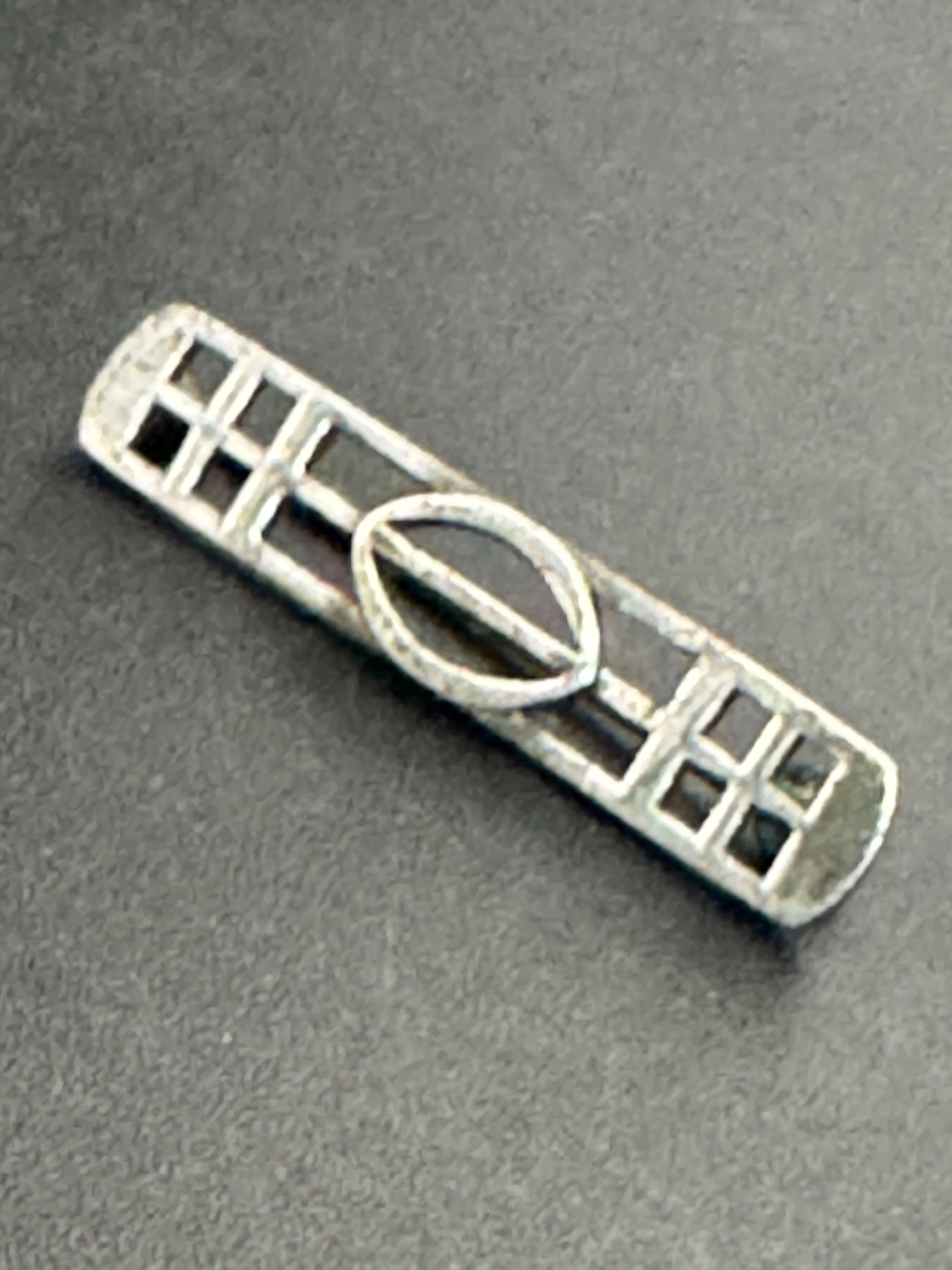 Kit Heath 1995 Sterling silver 925 art nouveau Rennie mackintish style floral Brooch 3.3cm