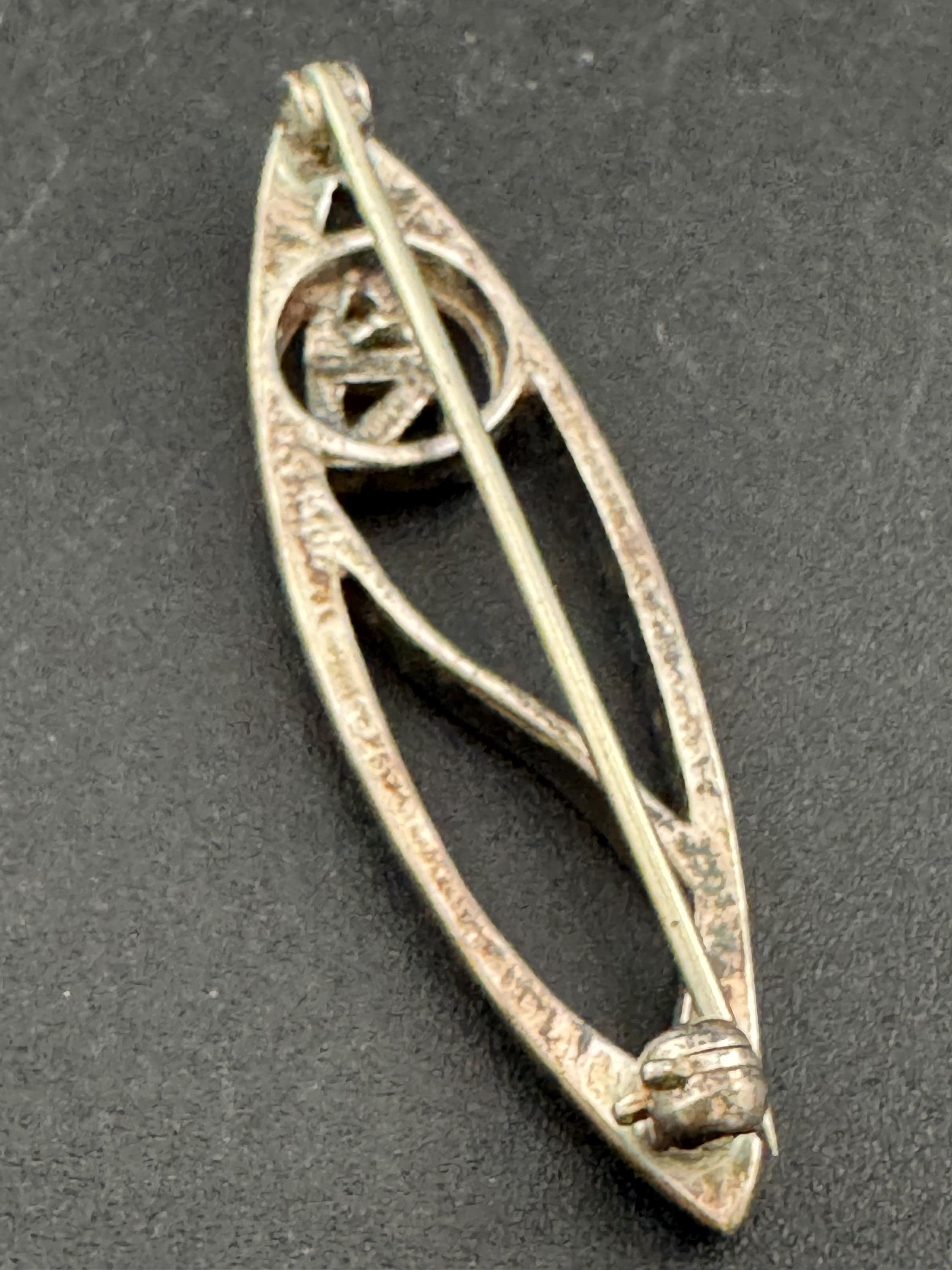 Sterling Silver Rennie Mackintosh Style Floral Brooch: Arts & Crafts Jewelry