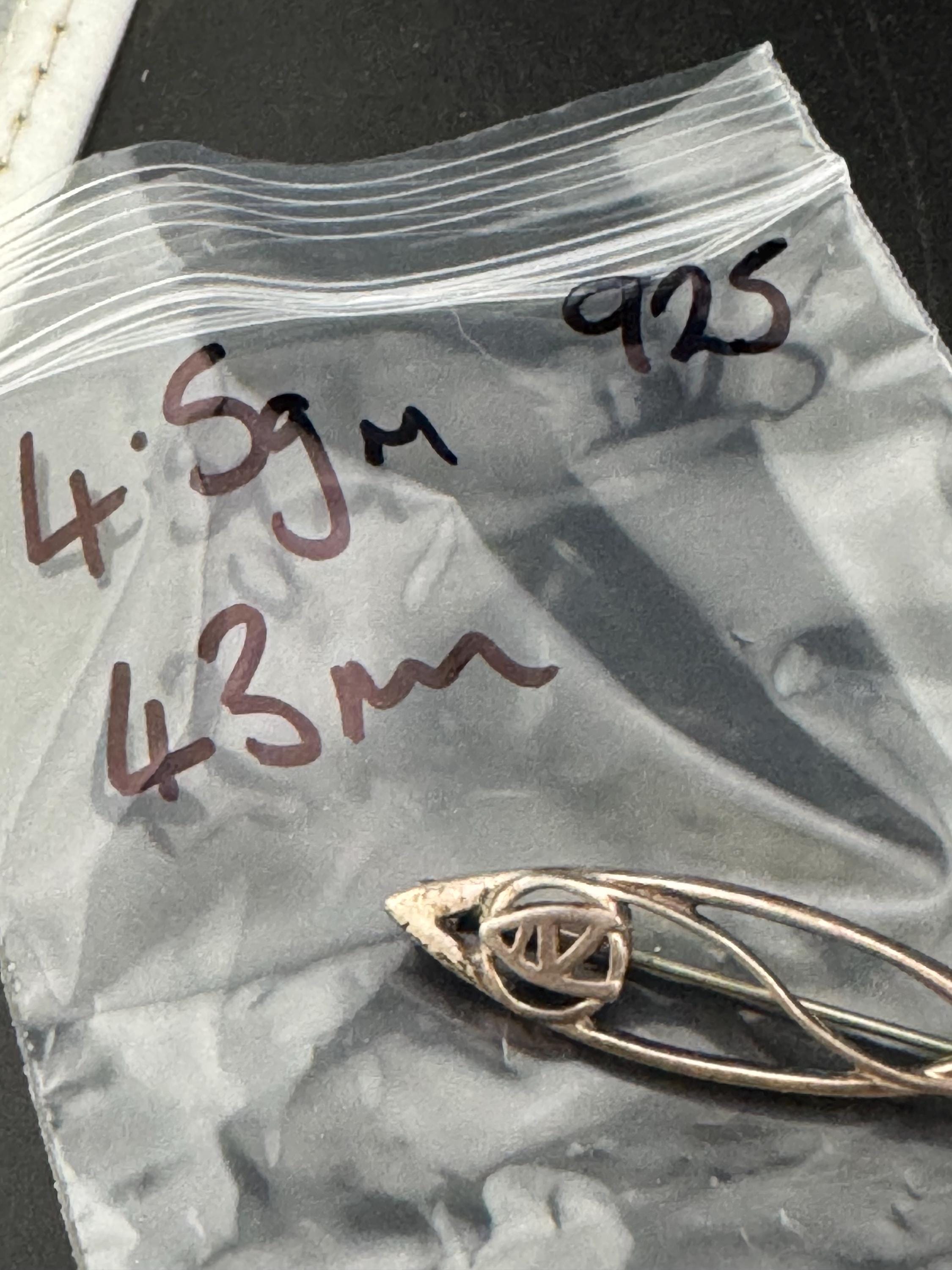 Sterling Silver Rennie Mackintosh Style Floral Brooch: Arts & Crafts Jewelry