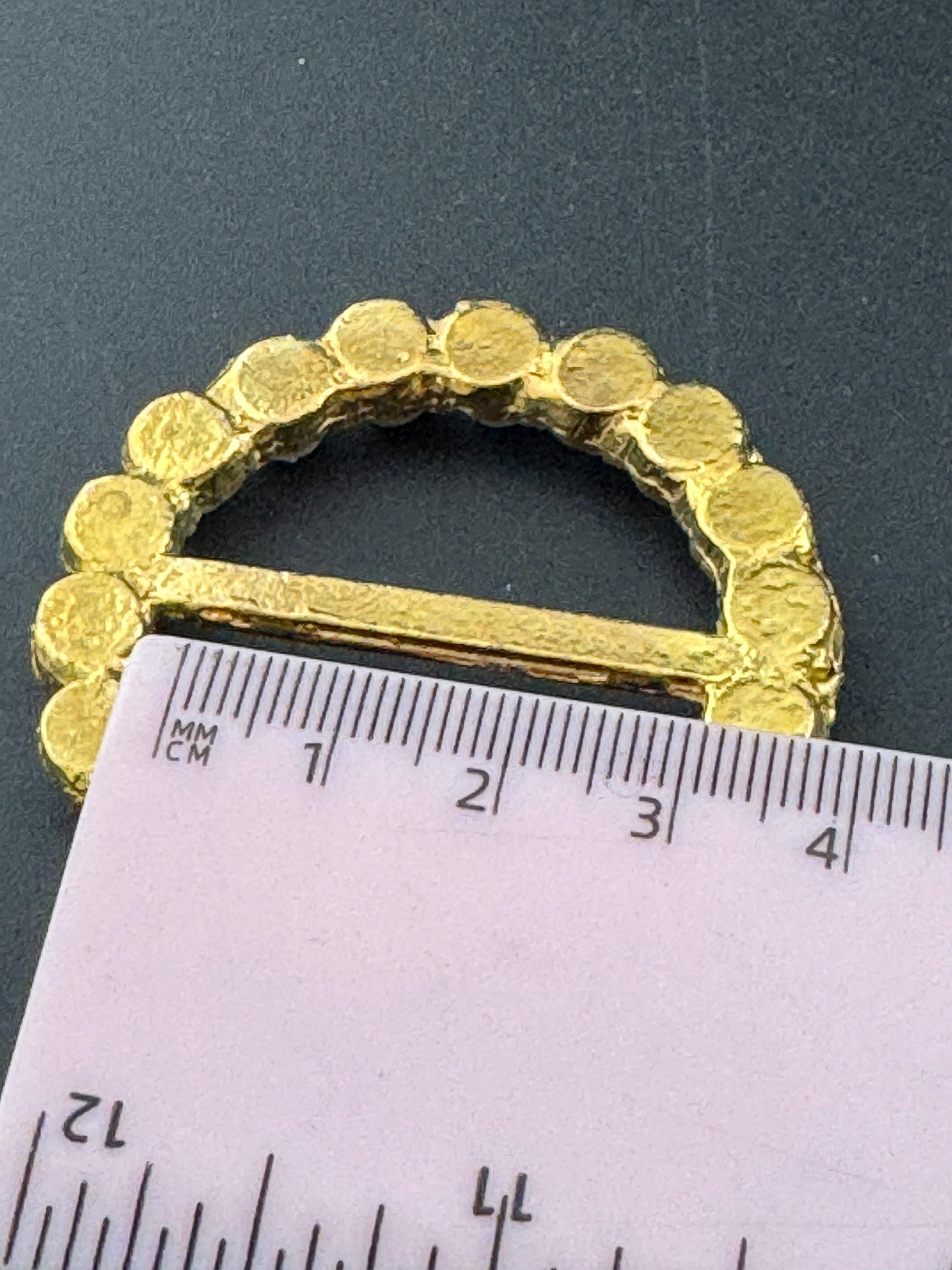vintage gold tone 4cm beaded pearl ladies belt buckle, dressmaking sewing haberdashery