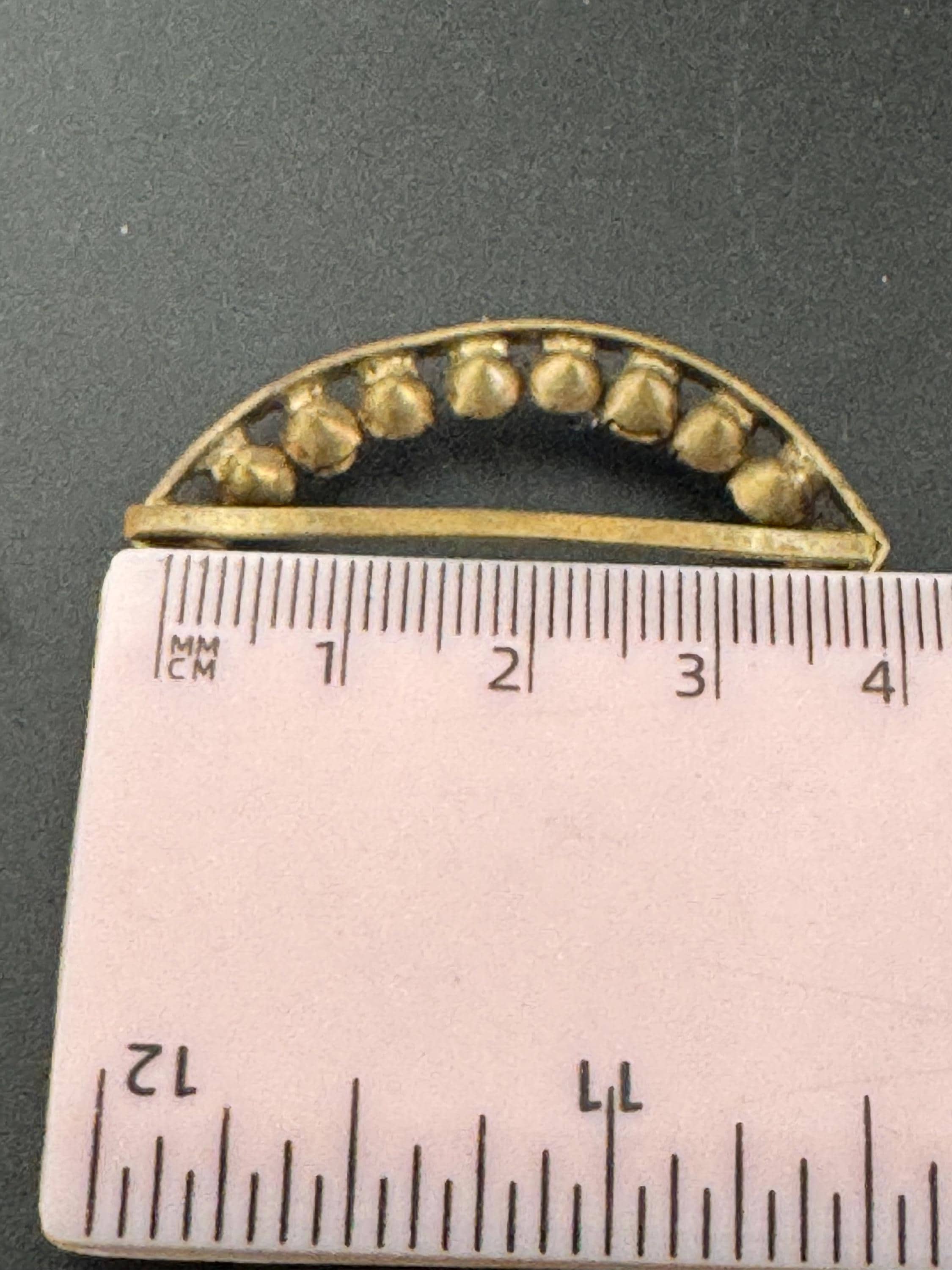 Vintage Czech Diamante Belt Buckle: Gold Tone Rhinestone Wedding Sash