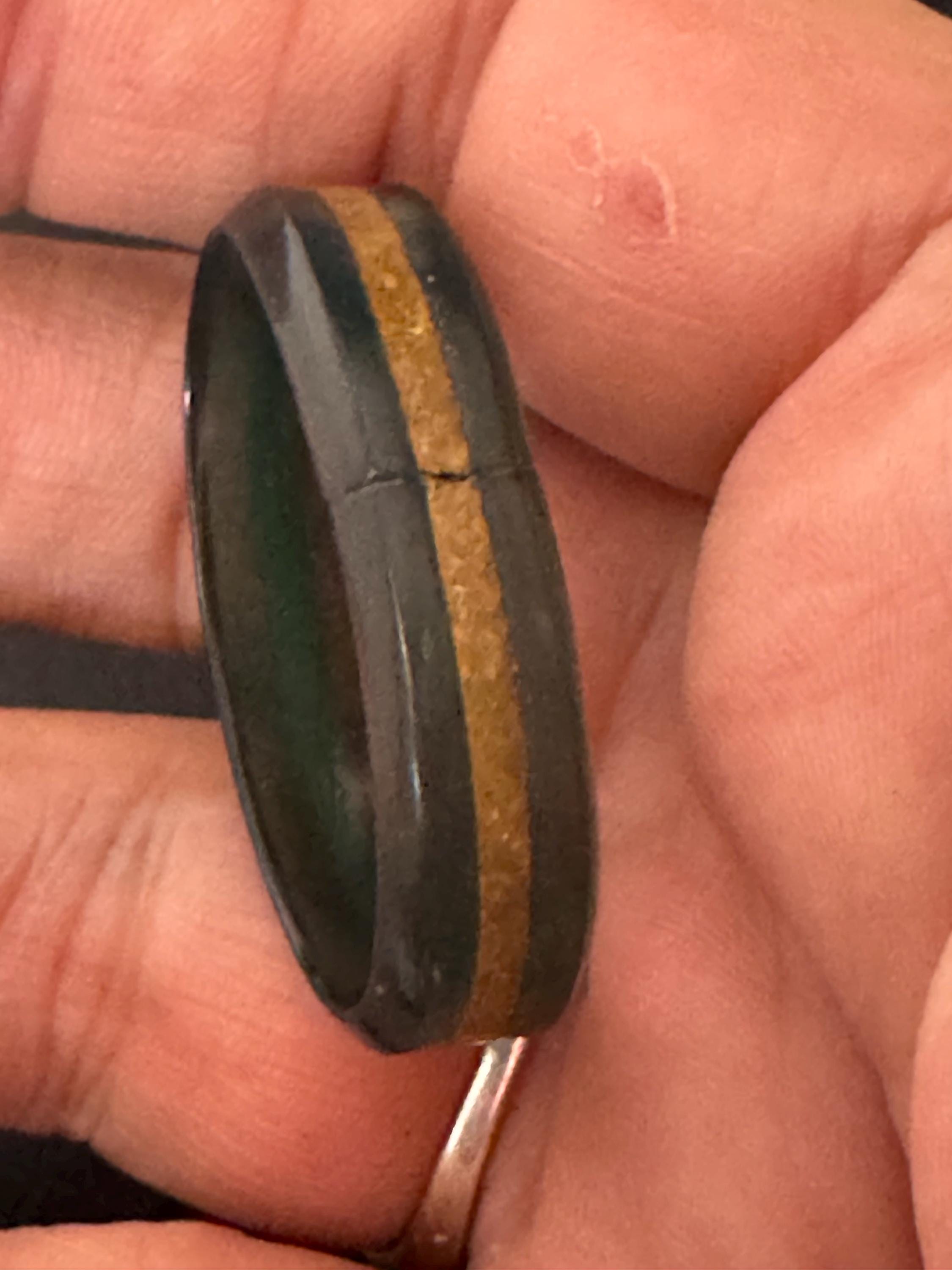 Art Deco Celluloid Green Early Plastic Scarf Ring Bakelite 1920s 1930s 1940s antique vintage