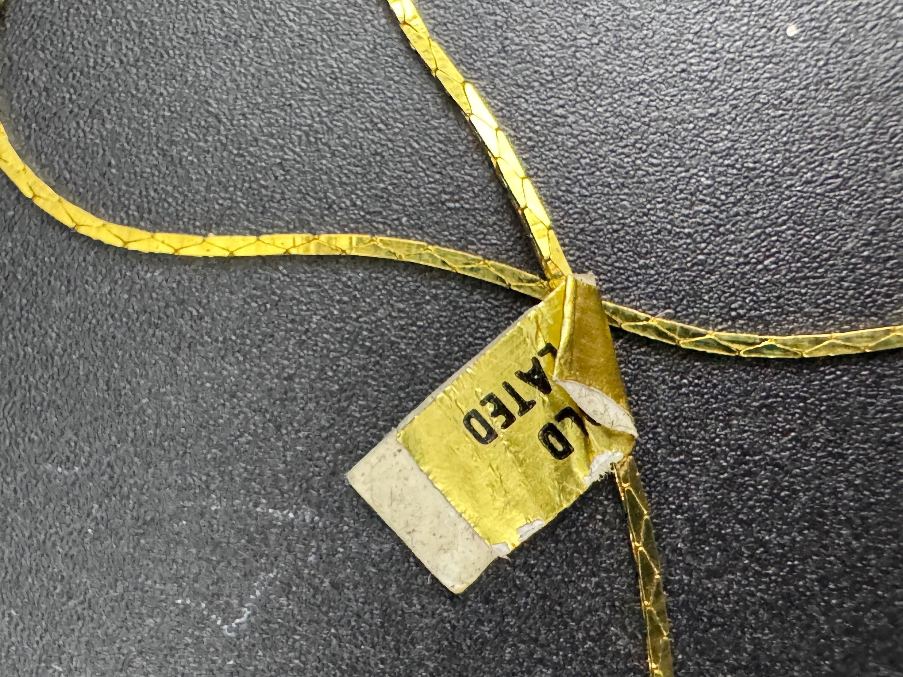 Signed rolled gold amethyst purple  gemstone pendant necklace on a 40 cm gp chain