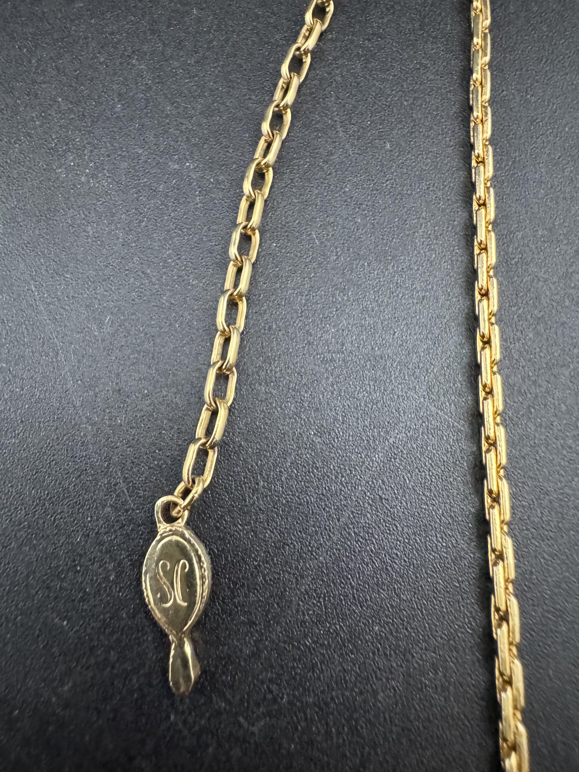 Vintage Sarah Coventry Gold Brick Link Chain Necklace, 45-55cm, signed
