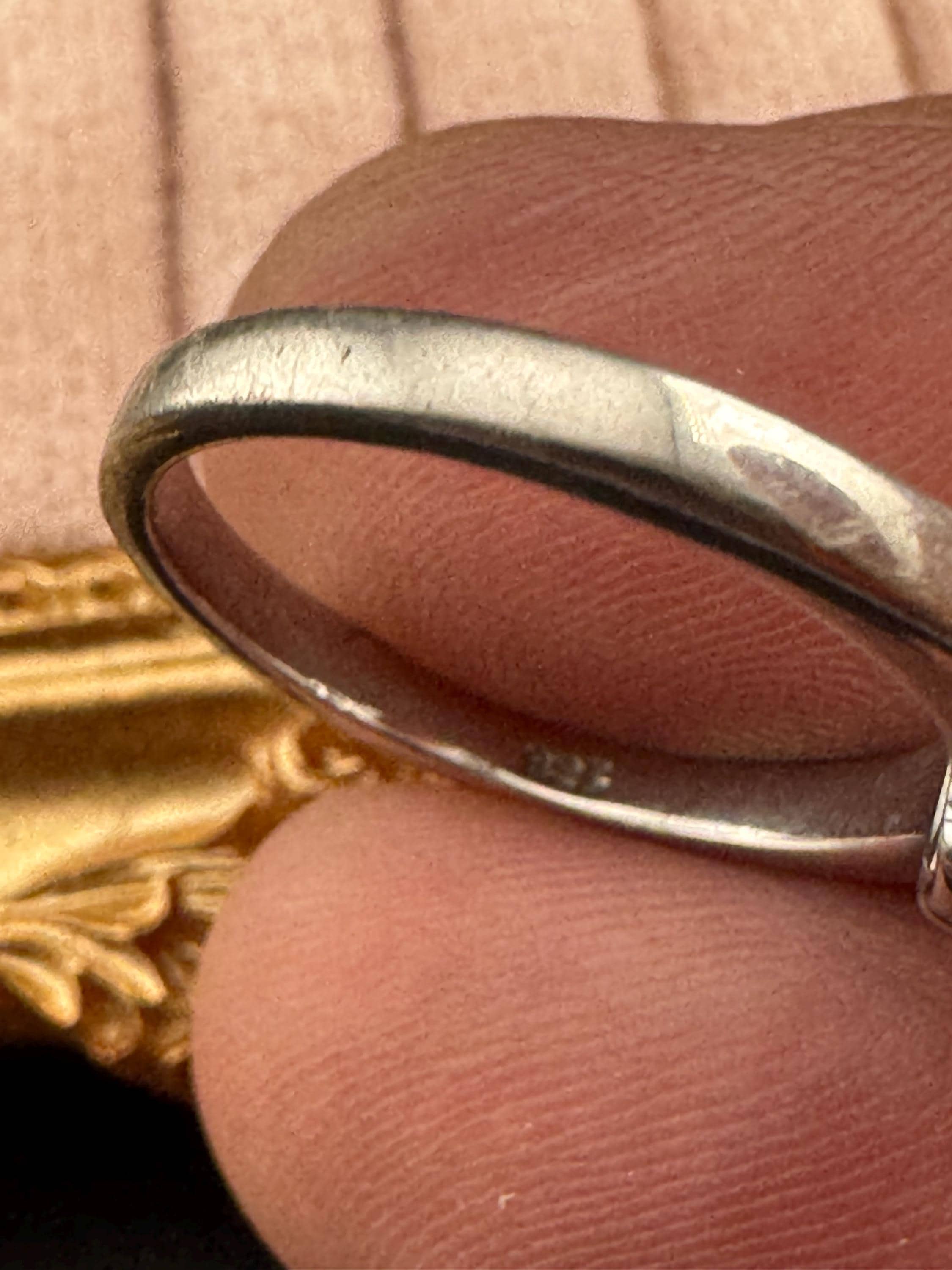 Retro Black Gemstone Ring: Sterling Silver 925 - UK Size N.5