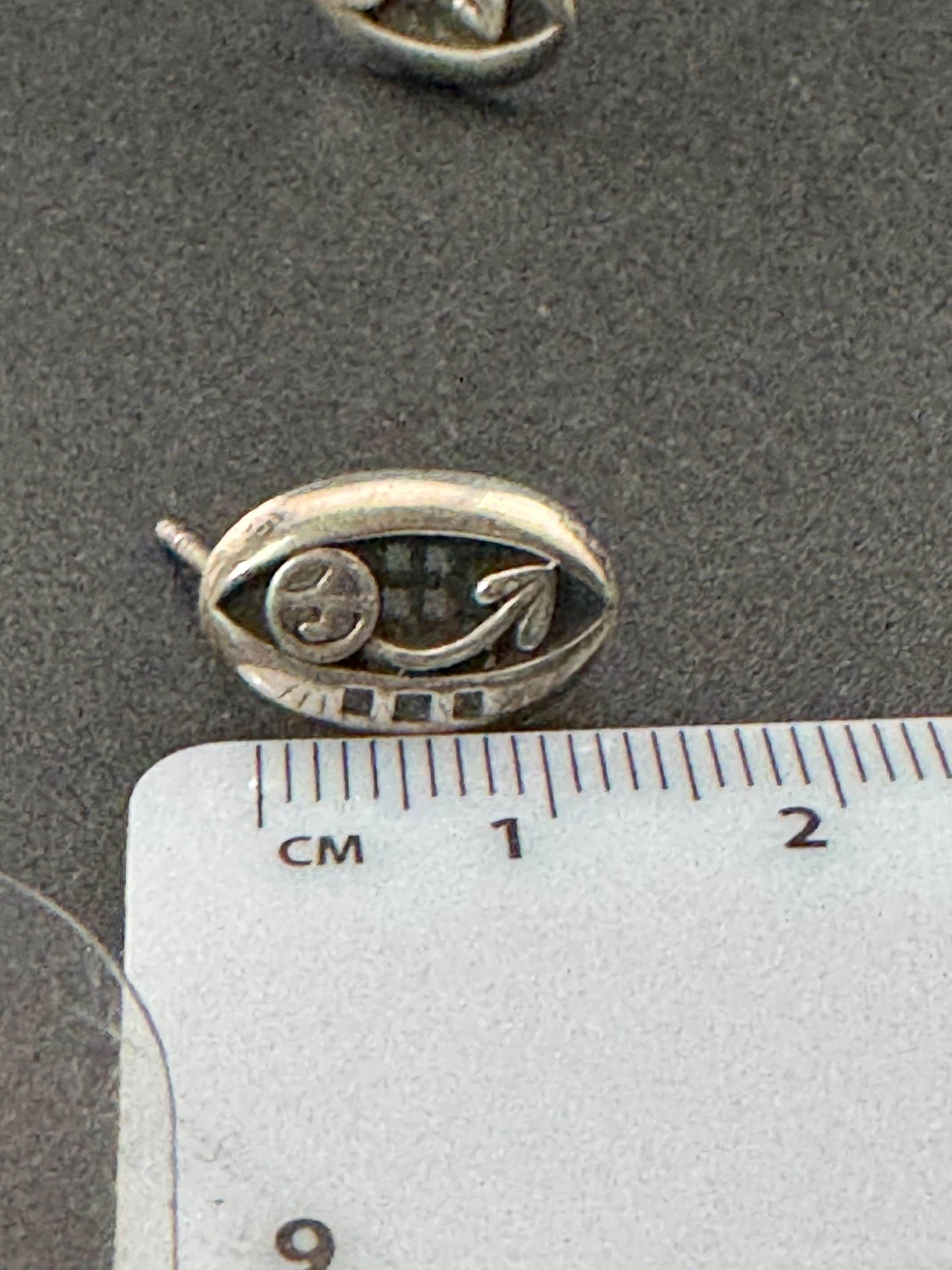 Retro Art nouveau 925 silver rennue nackuntosh style stud earrings