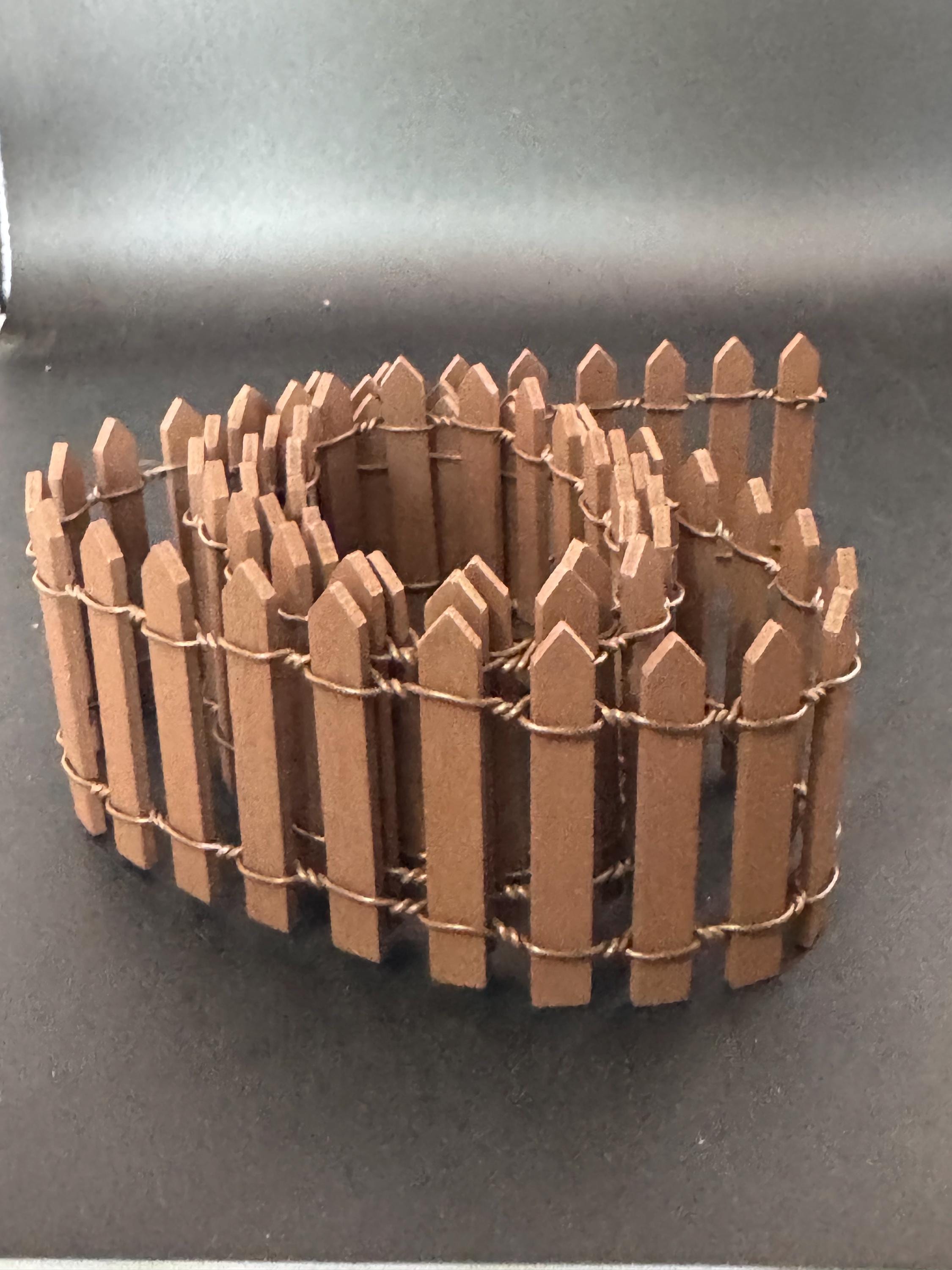 Miniature Wooden Picket Fence: Craft, Cake Topper, Dollhouse Scenery