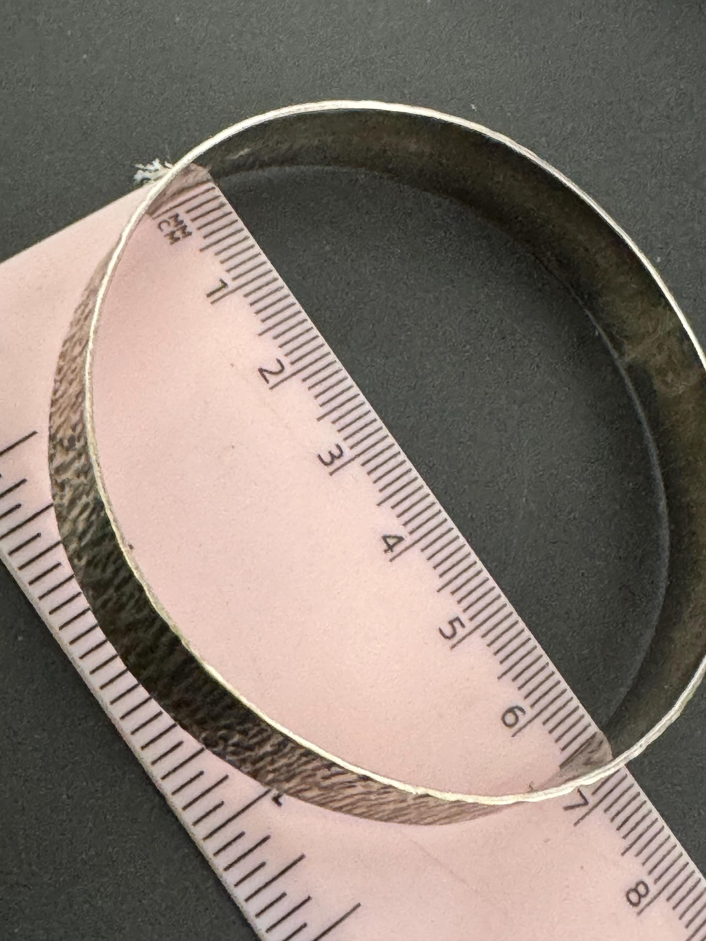 Vintage 1970s 14mm Wide 925 sterling silver engraved bark bangle 19.7 grams fully hallmarked