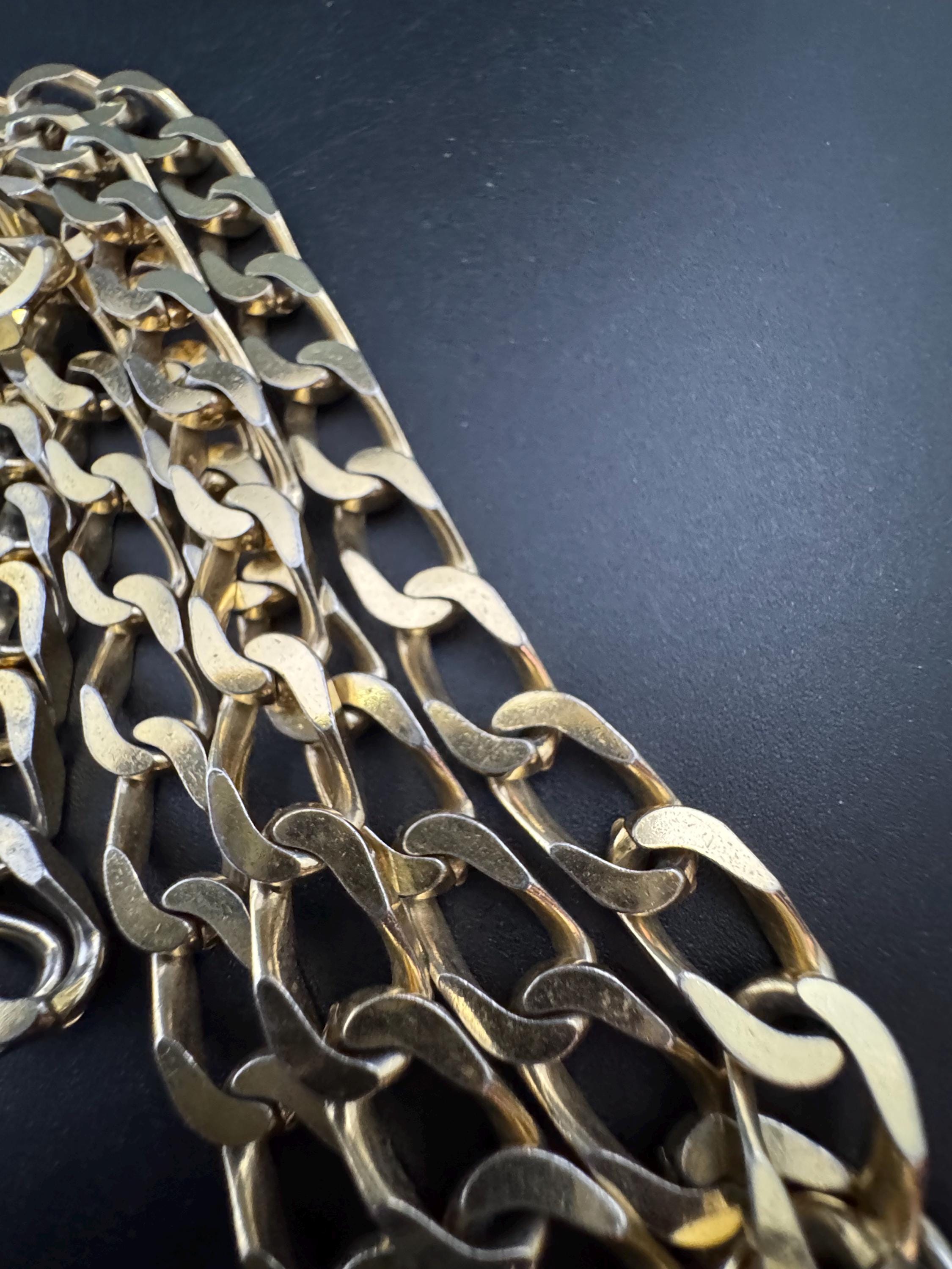 Vintage GROSSE Germany Gold Tone Curb Chain Necklace: Christian Dior Designer