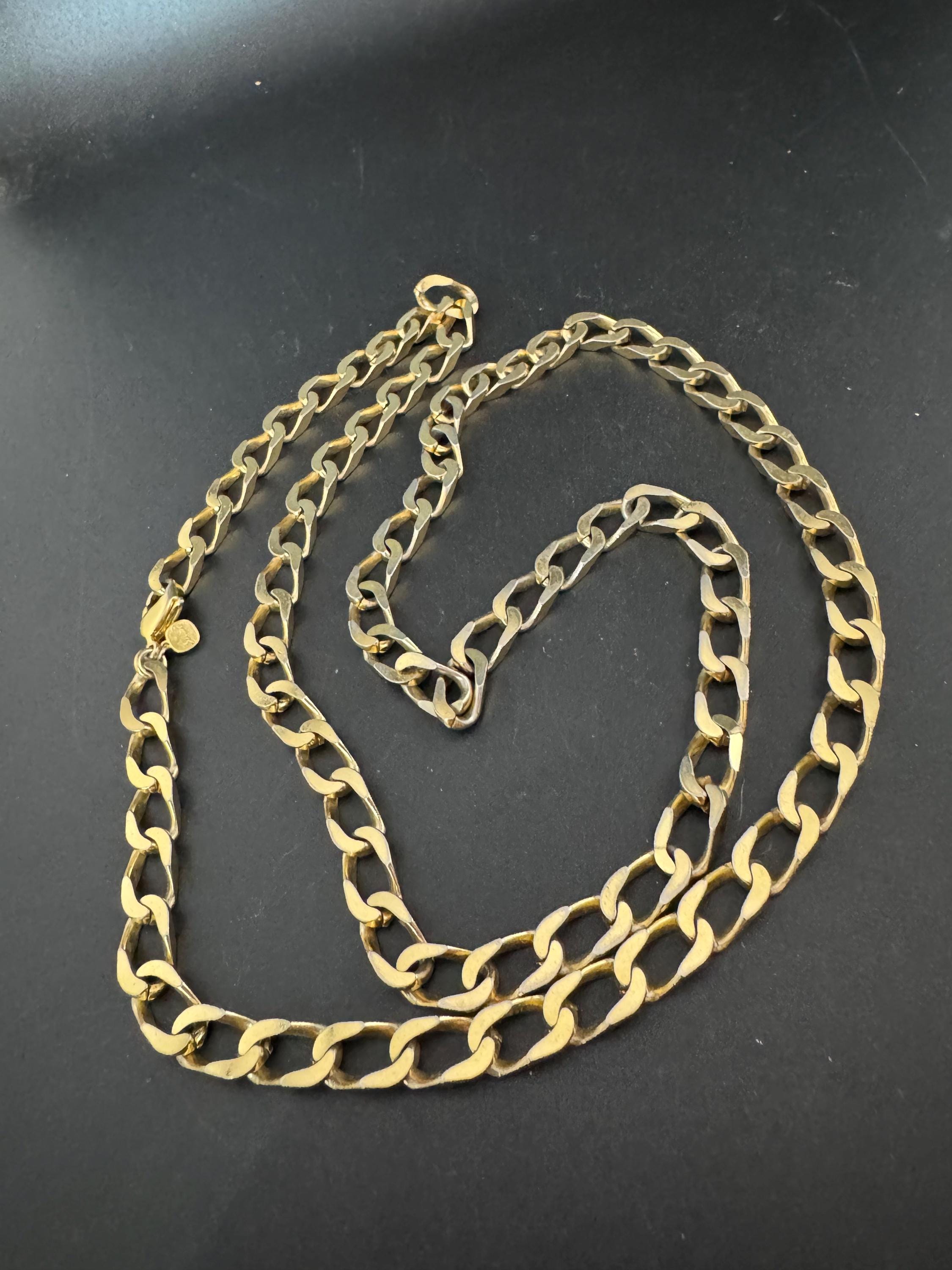 Vintage GROSSE Germany Gold Tone Curb Chain Necklace: Christian Dior Designer