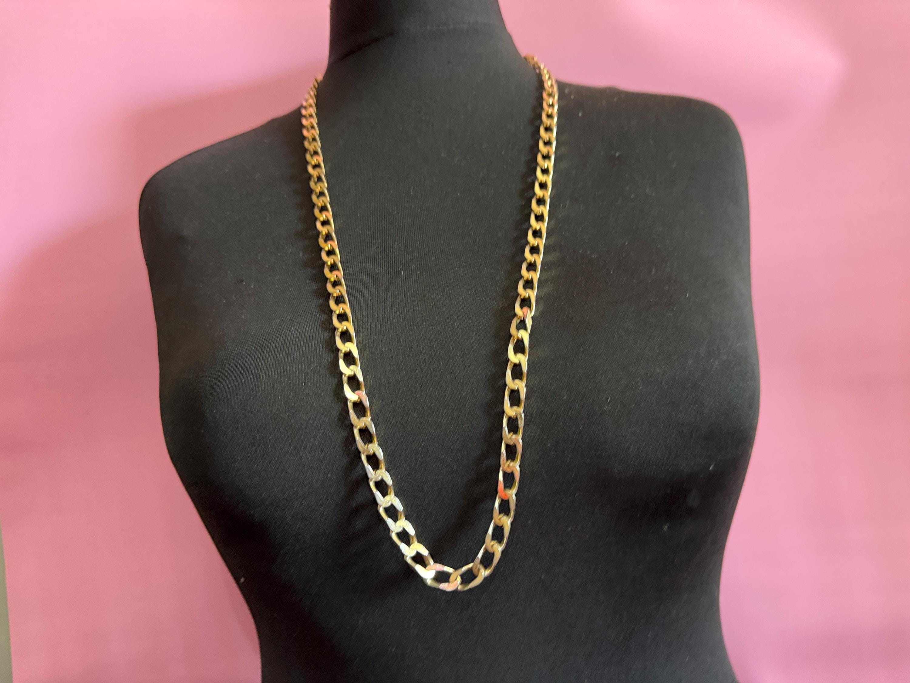 Vintage GROSSE Germany Gold Tone Curb Chain Necklace: Christian Dior Designer