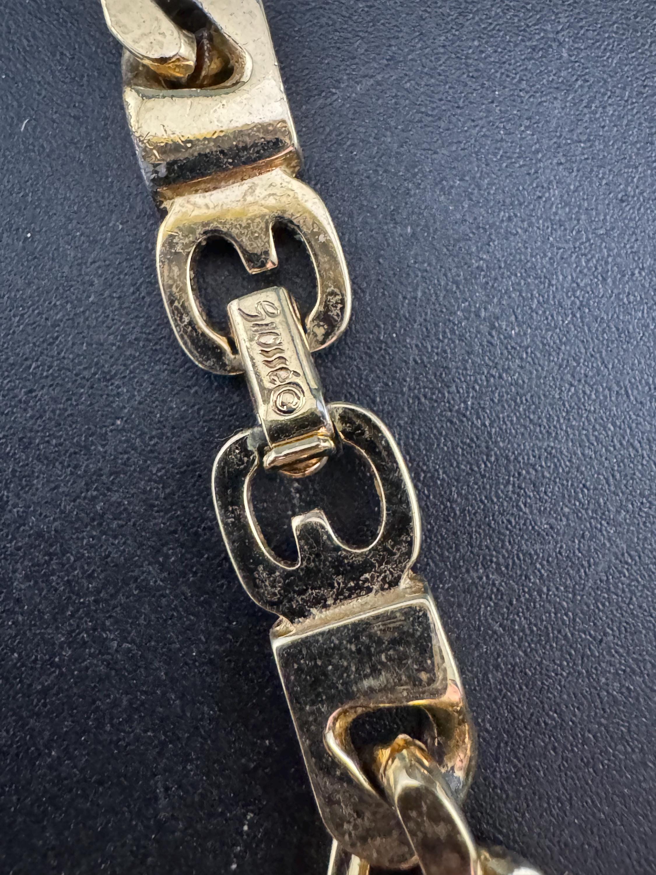 Vintage GROSSE Germany Rhinestone Chain Link Necklace: Christian Dior Designer, signed