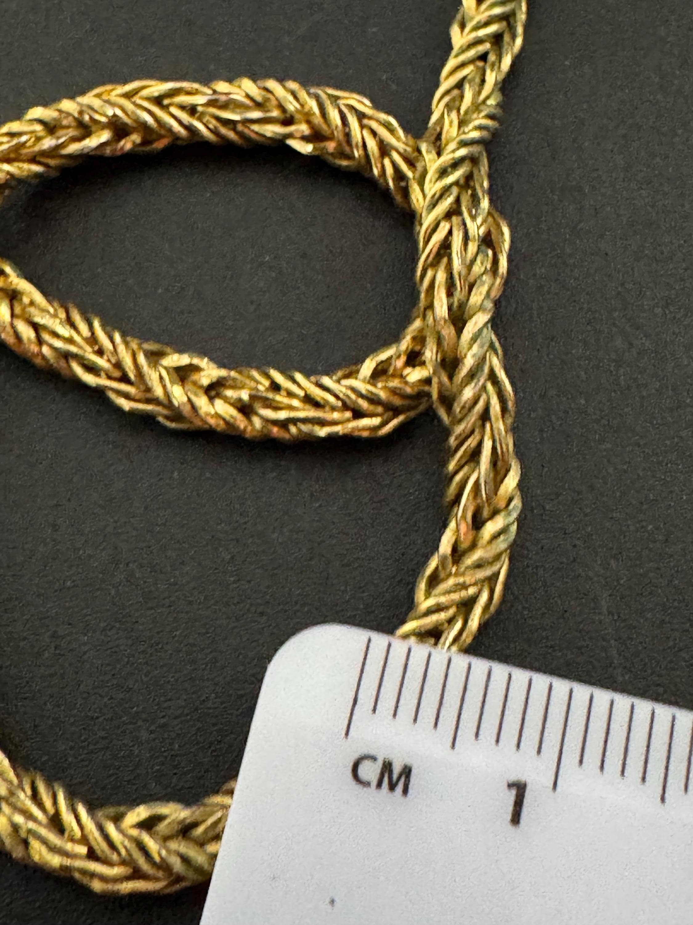signed GROSSE 1973 Designer vintage 82cm long gold plated rope chain link long necklace