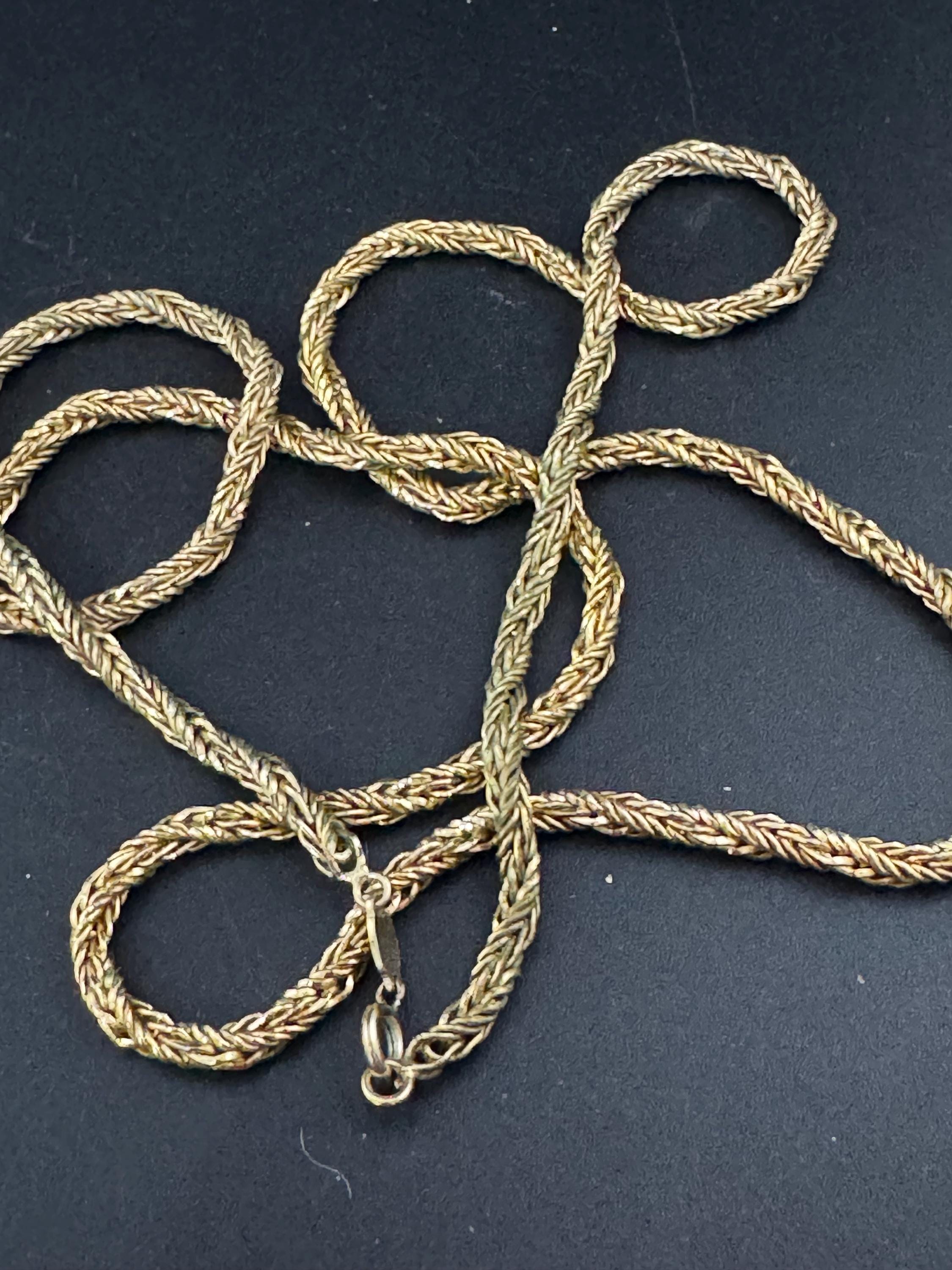 signed GROSSE 1973 Designer vintage 82cm long gold plated rope chain link long necklace