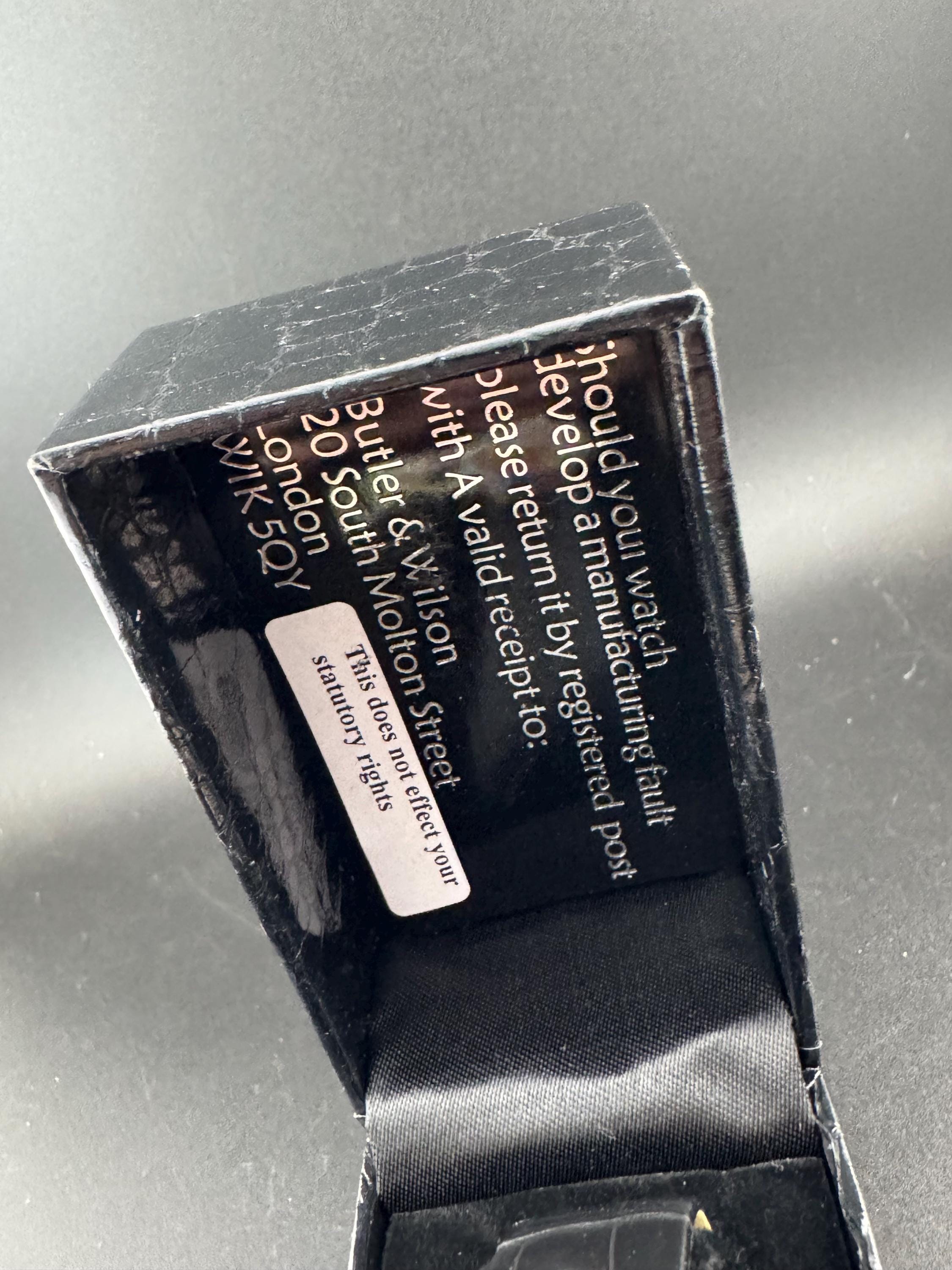 retro butler and Wilson rhinestone owl watch no battery , original box