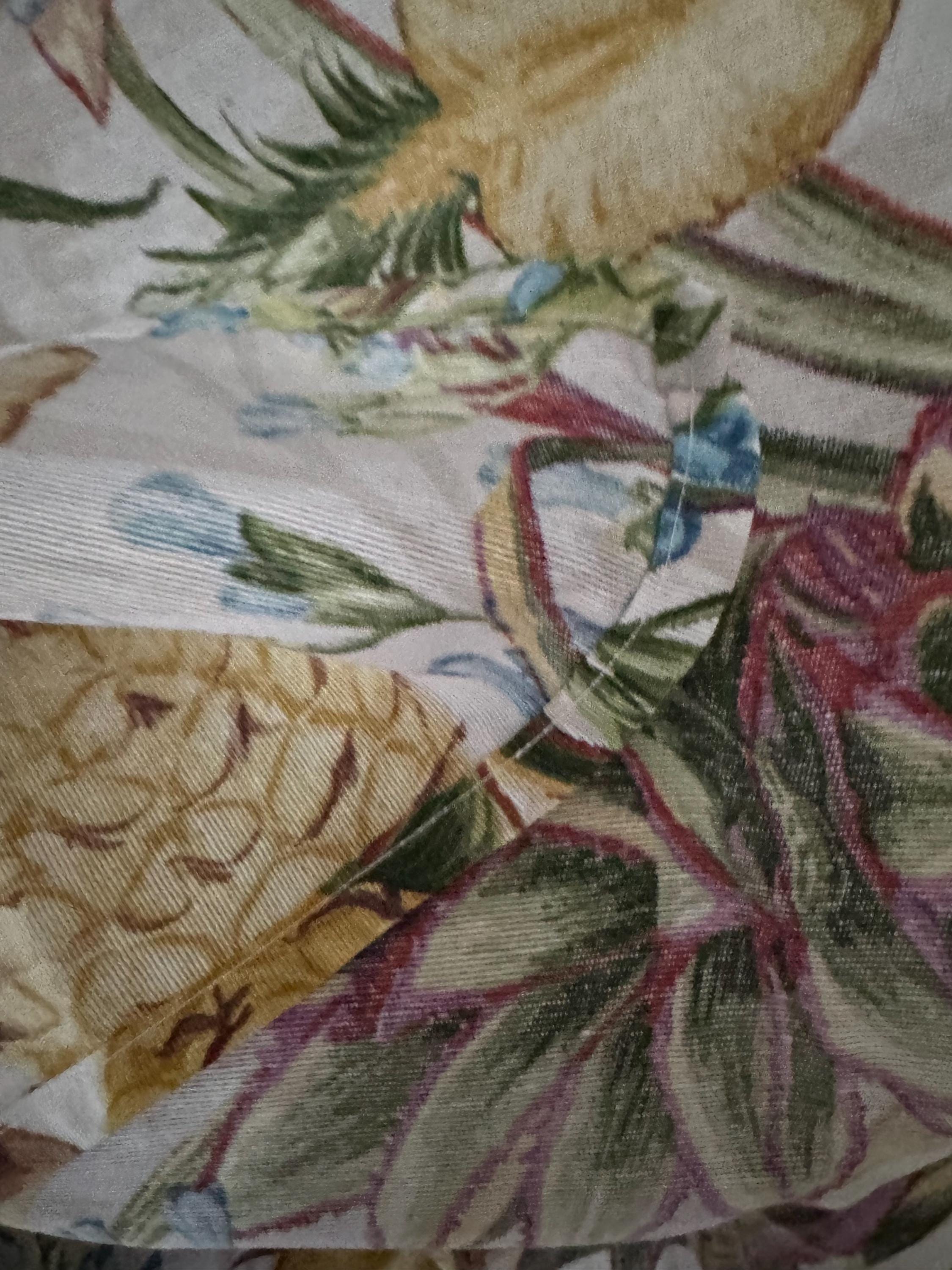 Vintage Pineapple Print Tablecloth: Tiki Bar Hawaiian Decor (58x52 inches)
