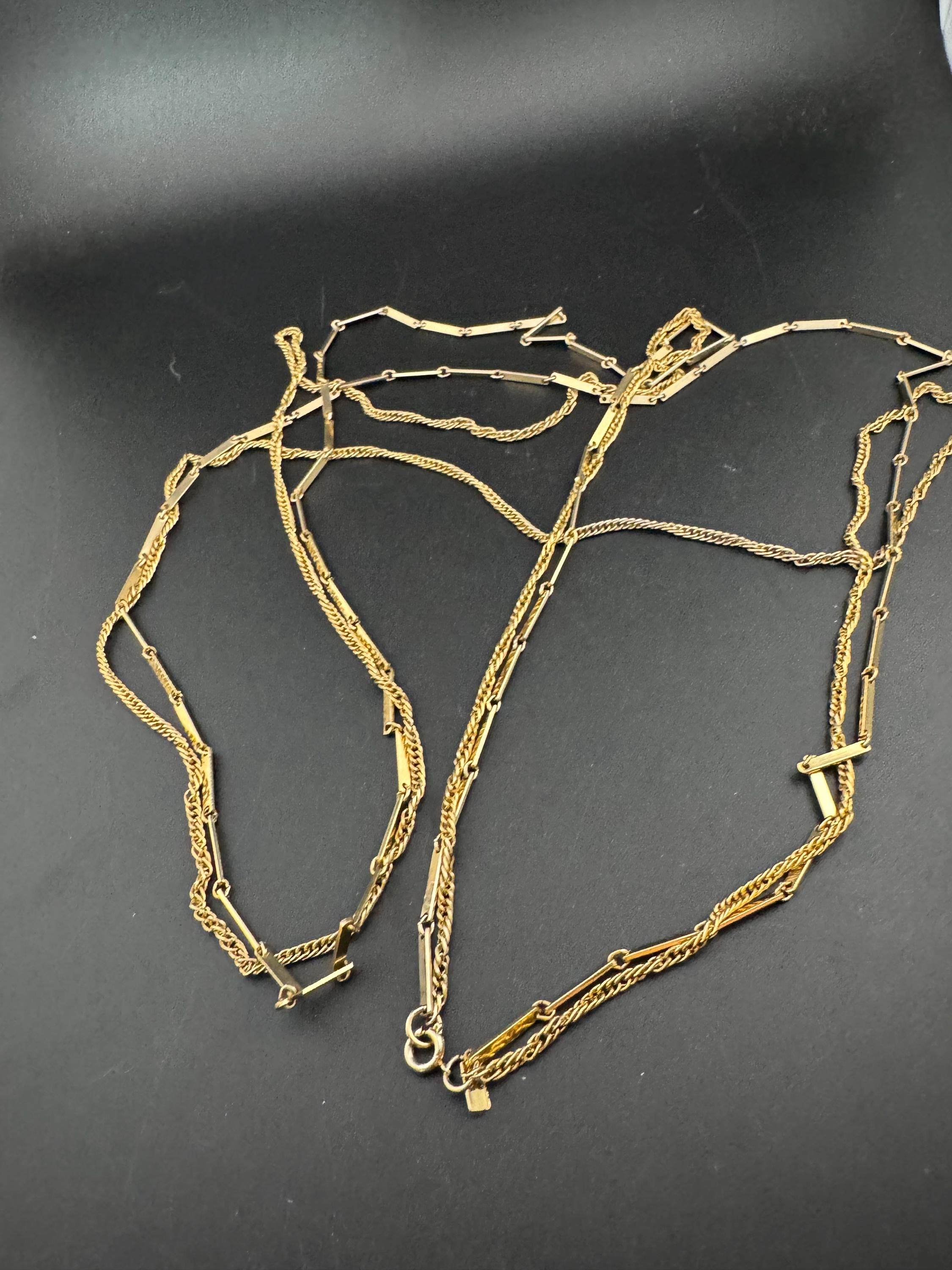 Signed CELEBRITY New York Gold Tone Layering Necklace - 130cm