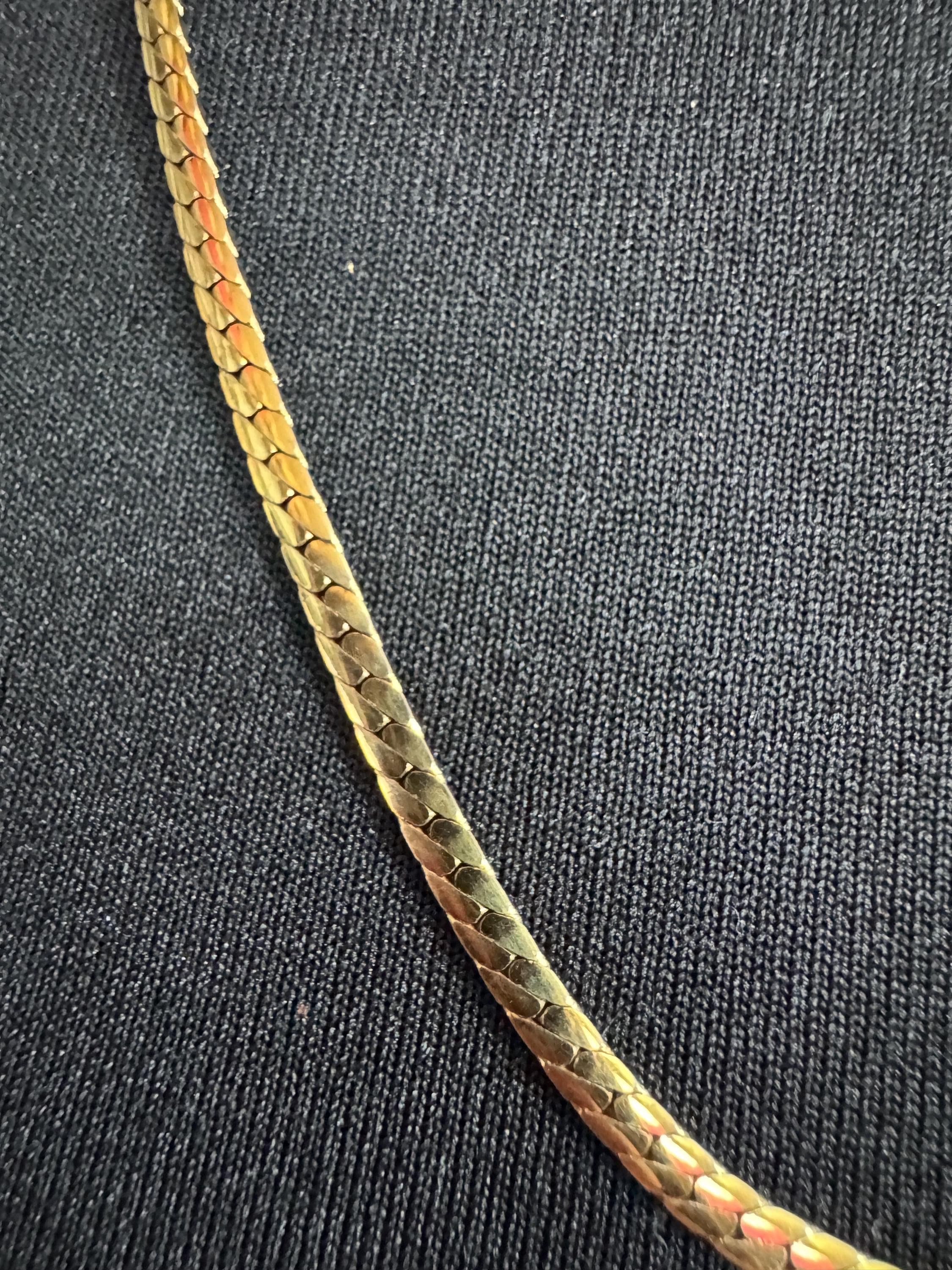 Vintage Dicini Gold Plated Chain Necklace: 1970s Layering Style