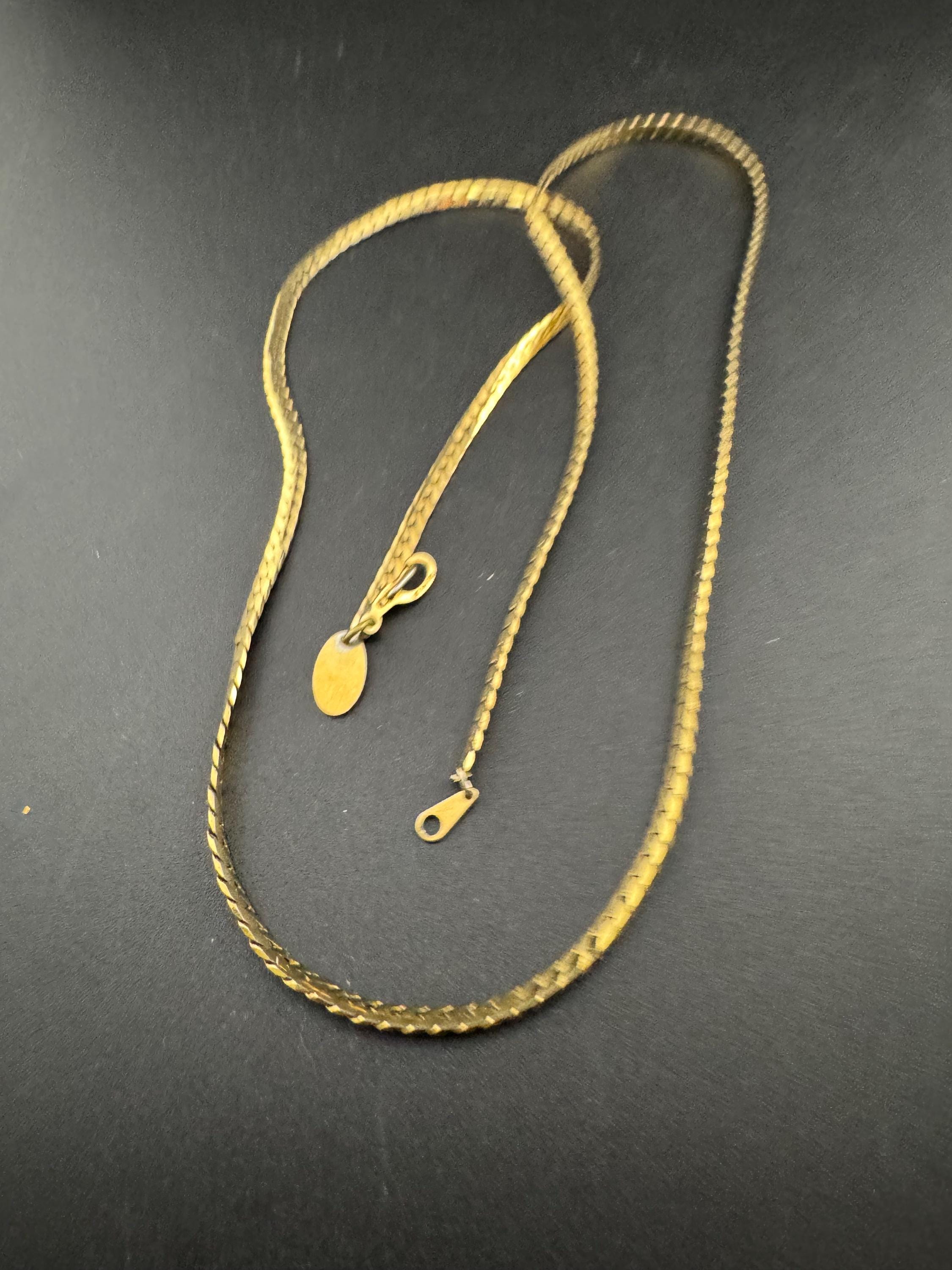 Vintage Dicini Gold Plated Chain Necklace: 1970s Layering Style