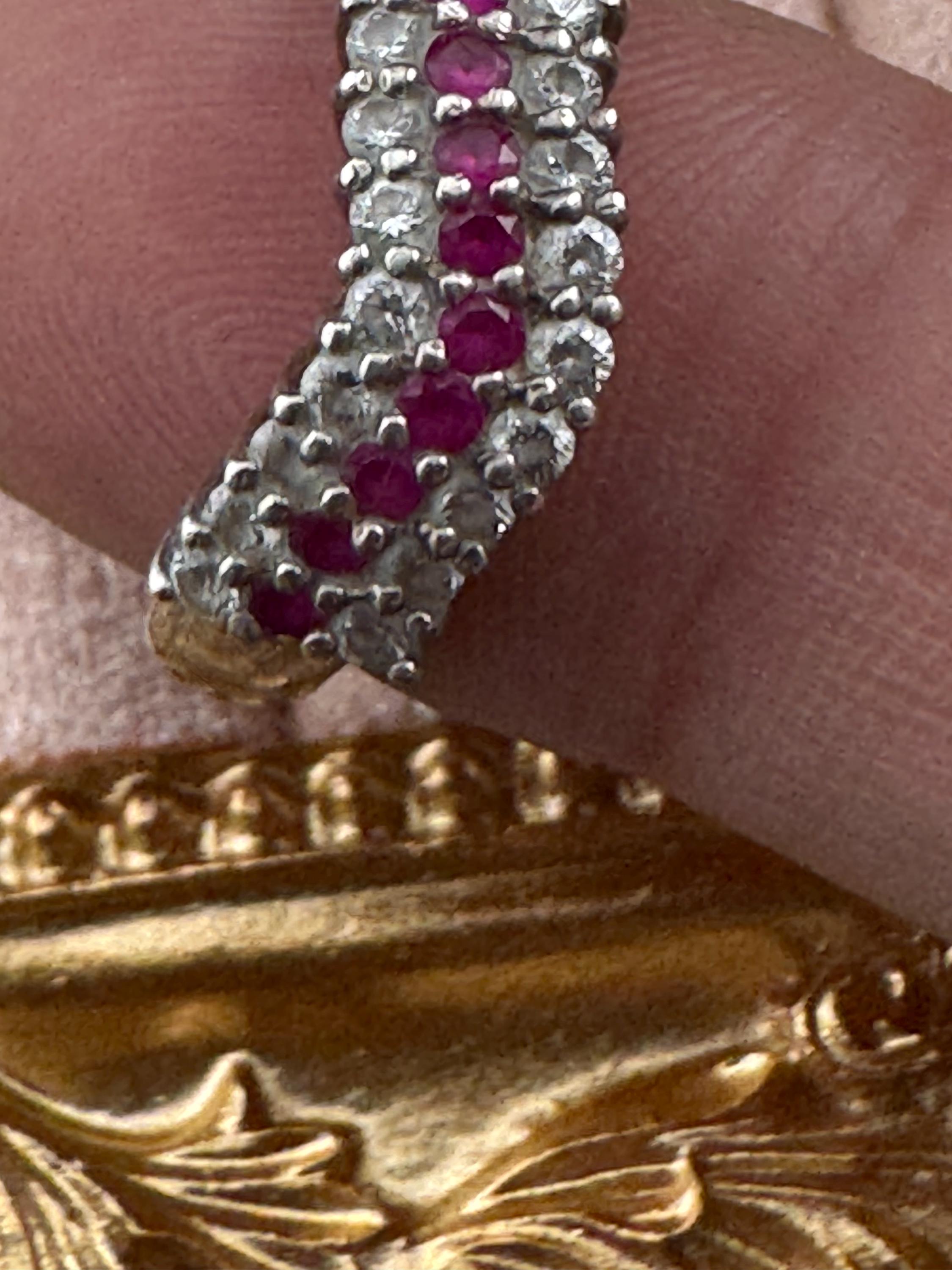 Retro Pink Gemstone Cluster Ring: Sterling Silver 925, UK Size N