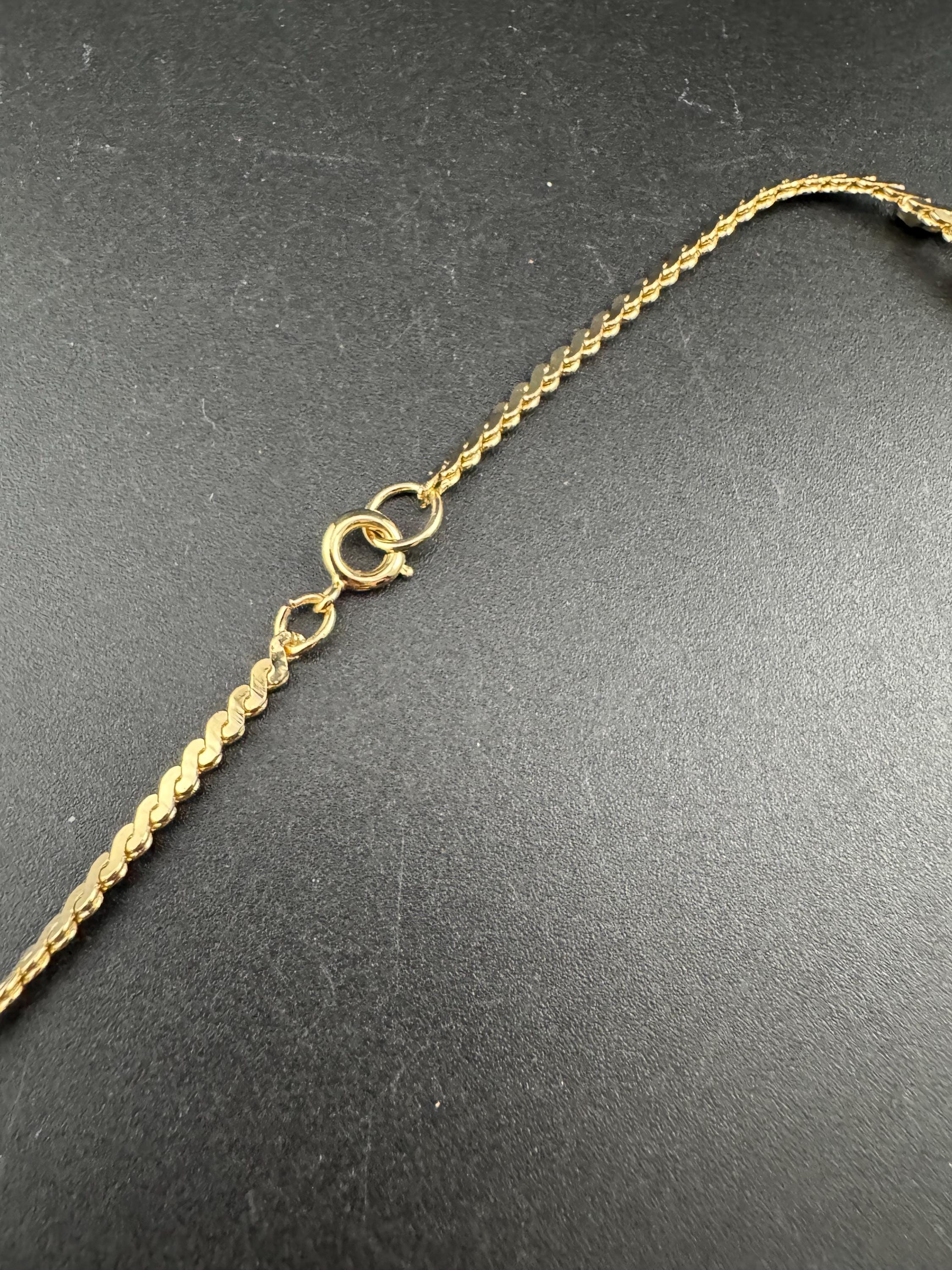 Vintage 1960s Gold Plated Serpentine Necklace: Turquoise Rhinestones
