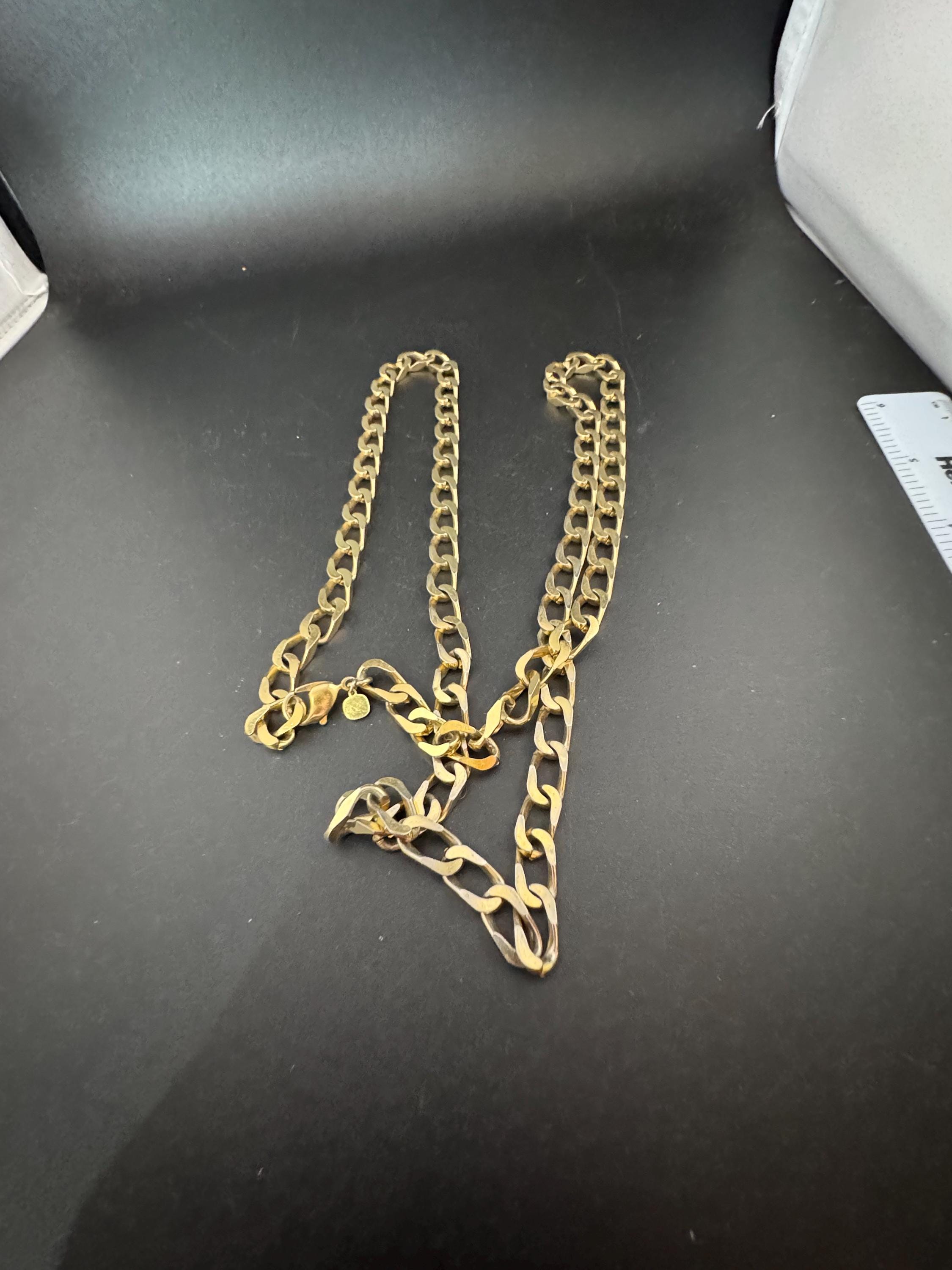 Vintage GROSSE Germany Gold Tone Curb Chain Necklace: Christian Dior Designer