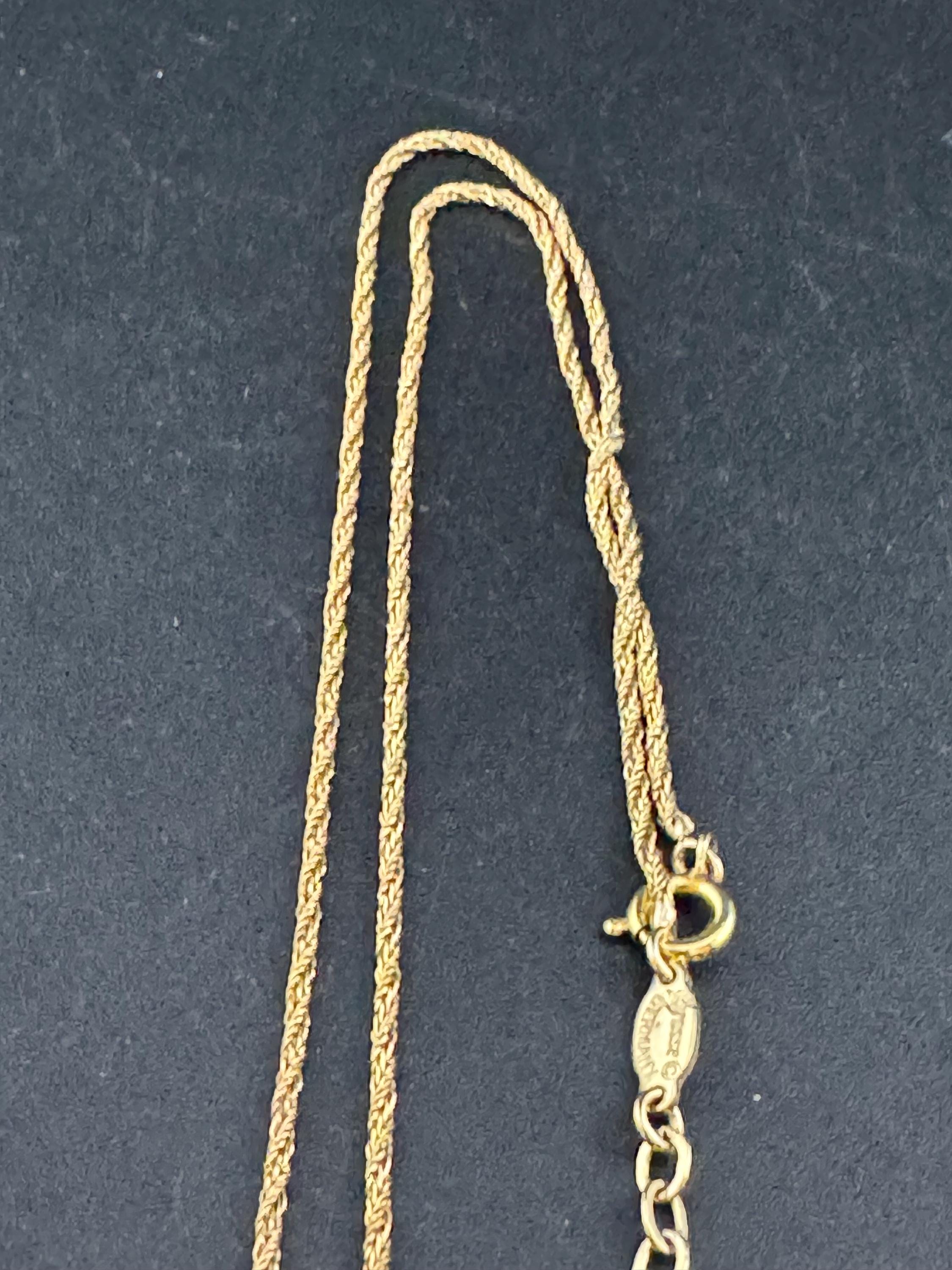 signed GROSSE Designer dainty retro gold plated pendant necklace,  rope chain