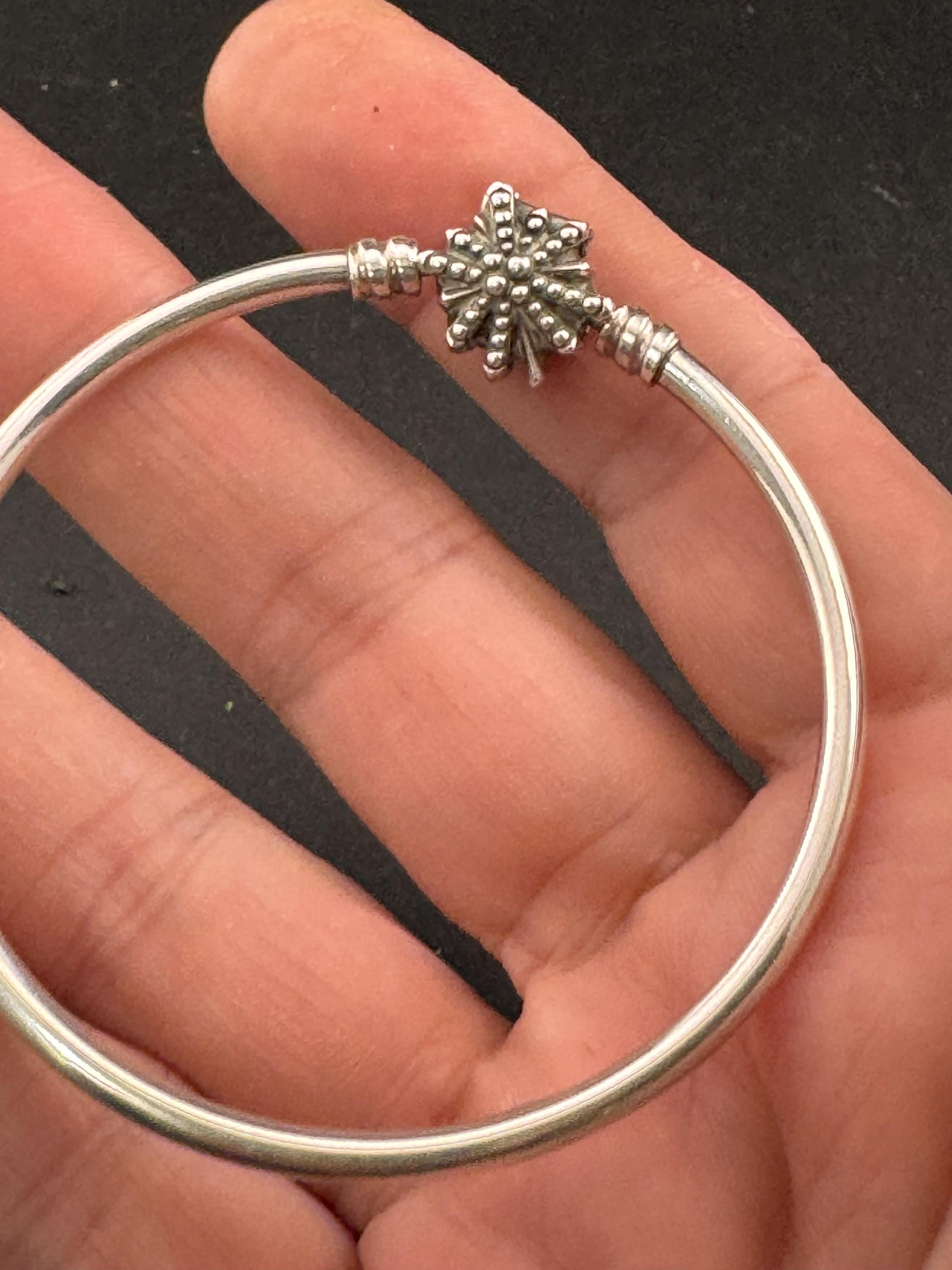 Genuine PANDORA 597763CZ13 Firework CZ sterling silver opening bangle